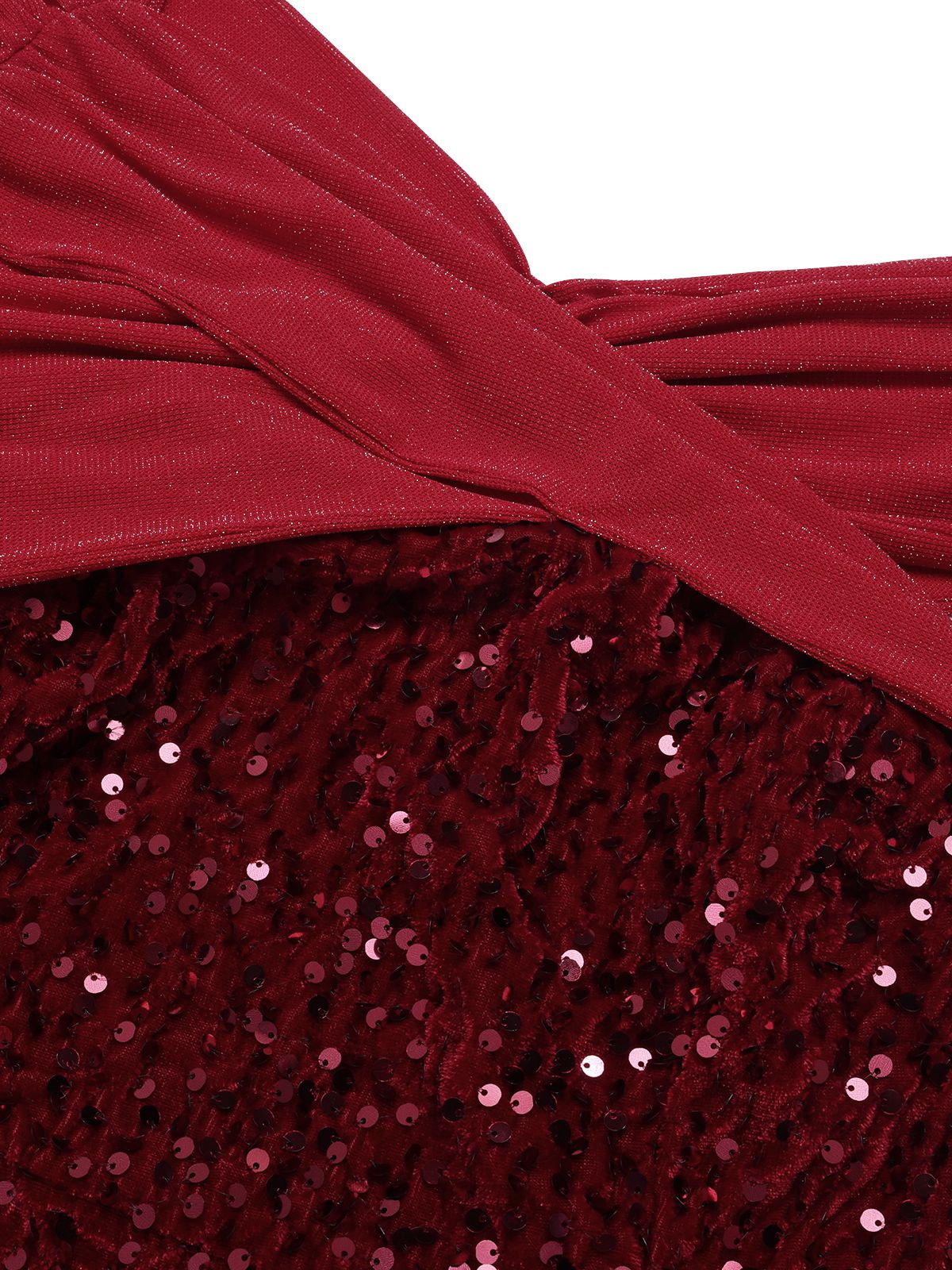 Robe rouge de sirène à épaules dénudées à paillettes des années 1930 - Image 7