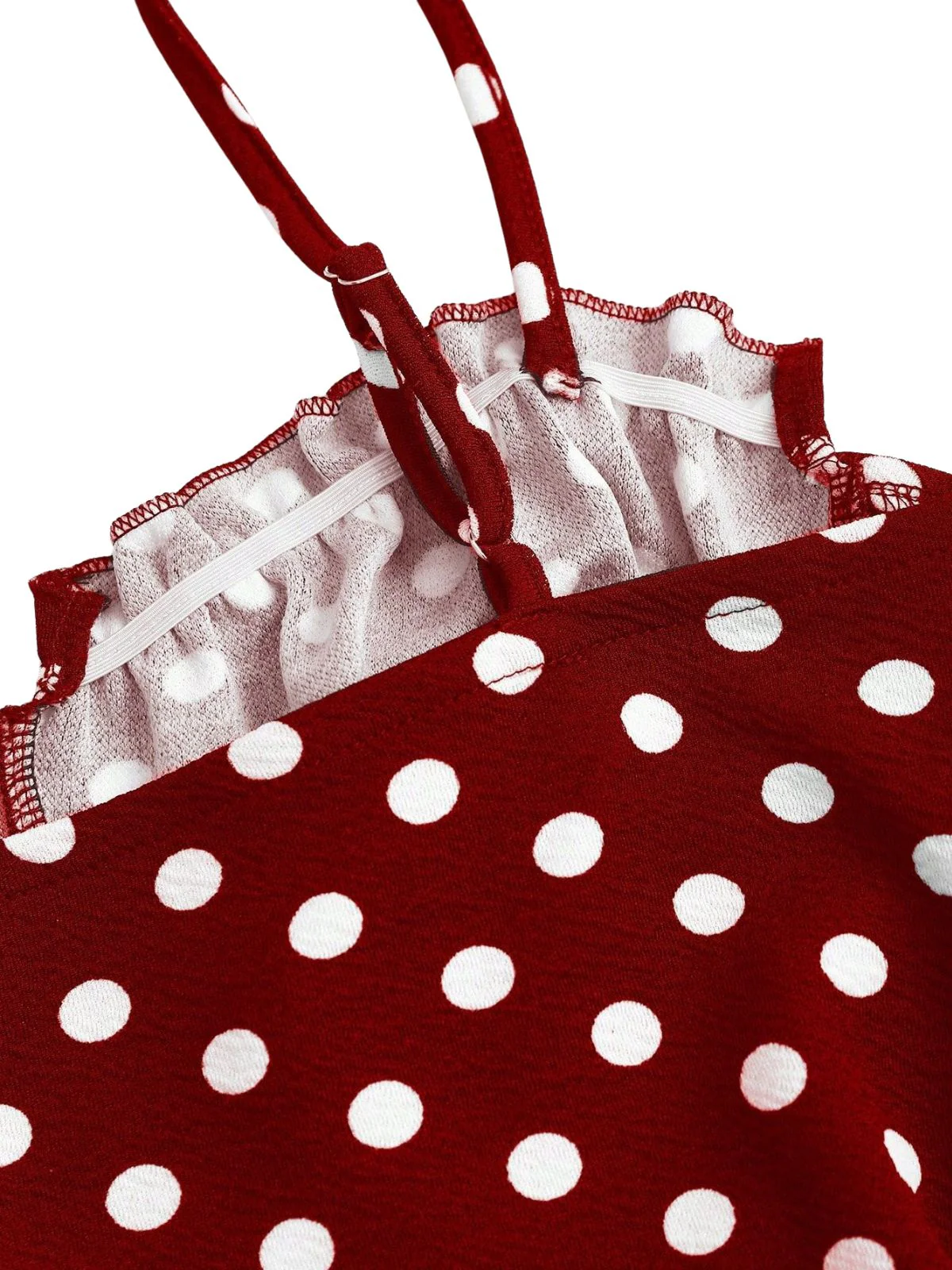 [Prévente] Robe rouge pois fines bretelles et coupe sirène années 1930 - Image 5