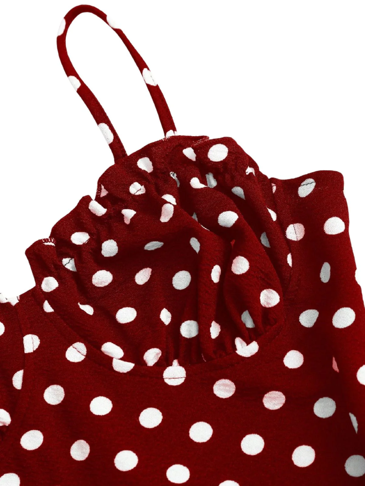 [Prévente] Robe rouge pois fines bretelles et coupe sirène années 1930 - Image 6