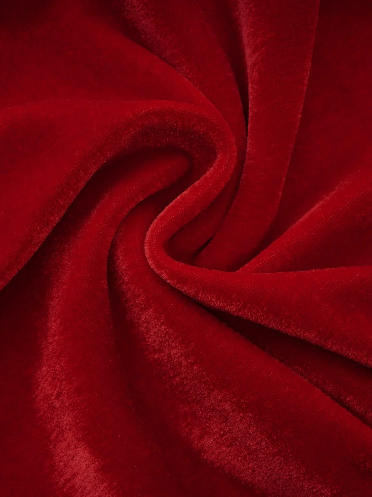 Robe rouge style Père Noël sans bretelles à lacets en peluche des années 1970 - Image 8