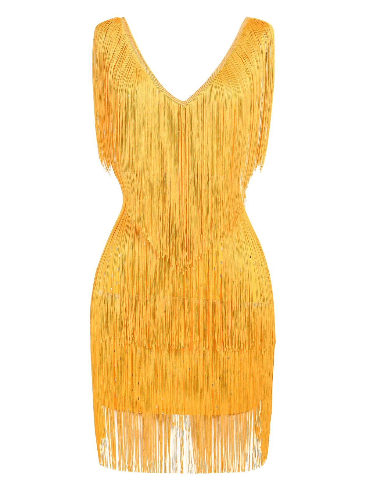 Robe sans manches à col en V franges des années 1920 - Image 2