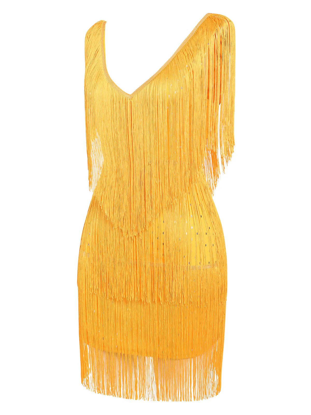 Robe sans manches à col en V franges des années 1920 - Image 3