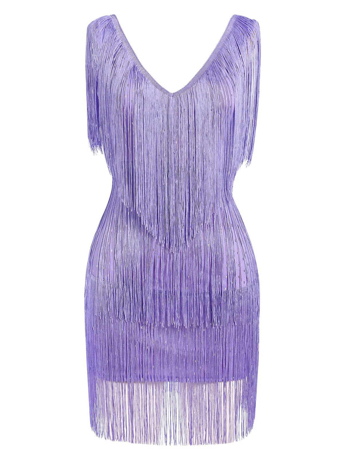 Robe sans manches à col en V franges des années 1920 - Image 7