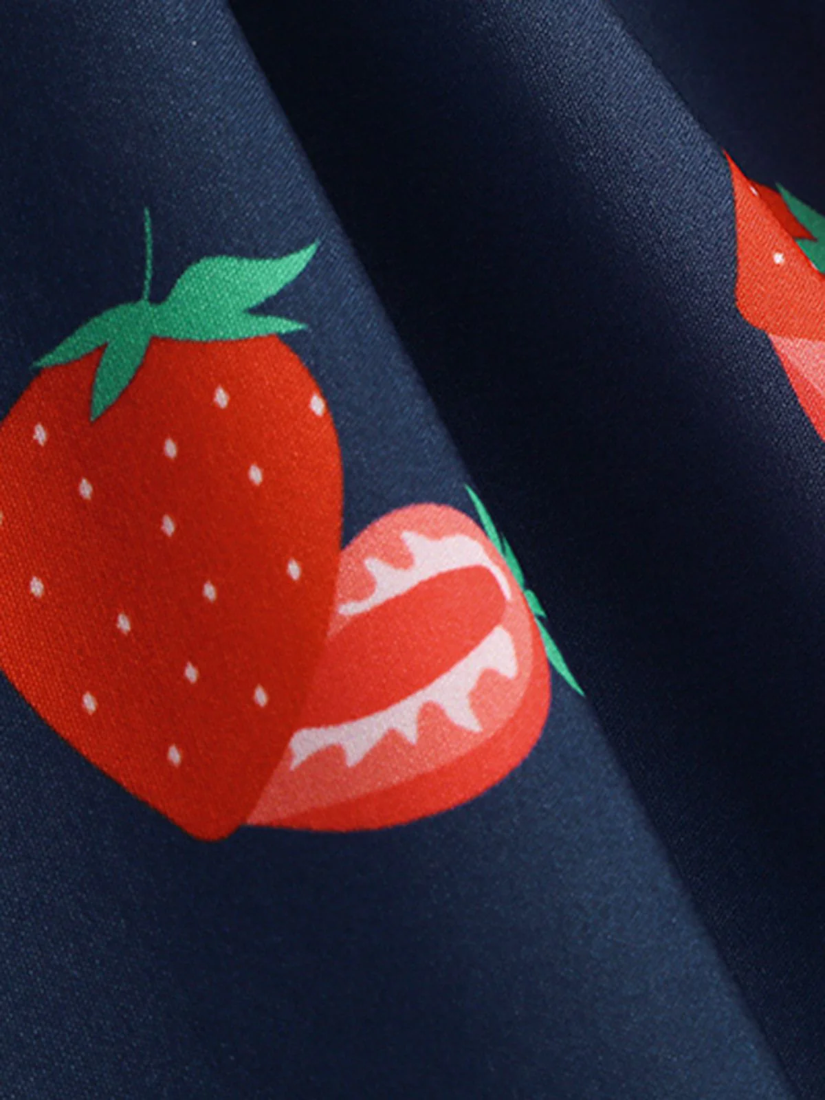 Robe sans manches à imprimé marguerites et fraises des années 1950 - Image 3