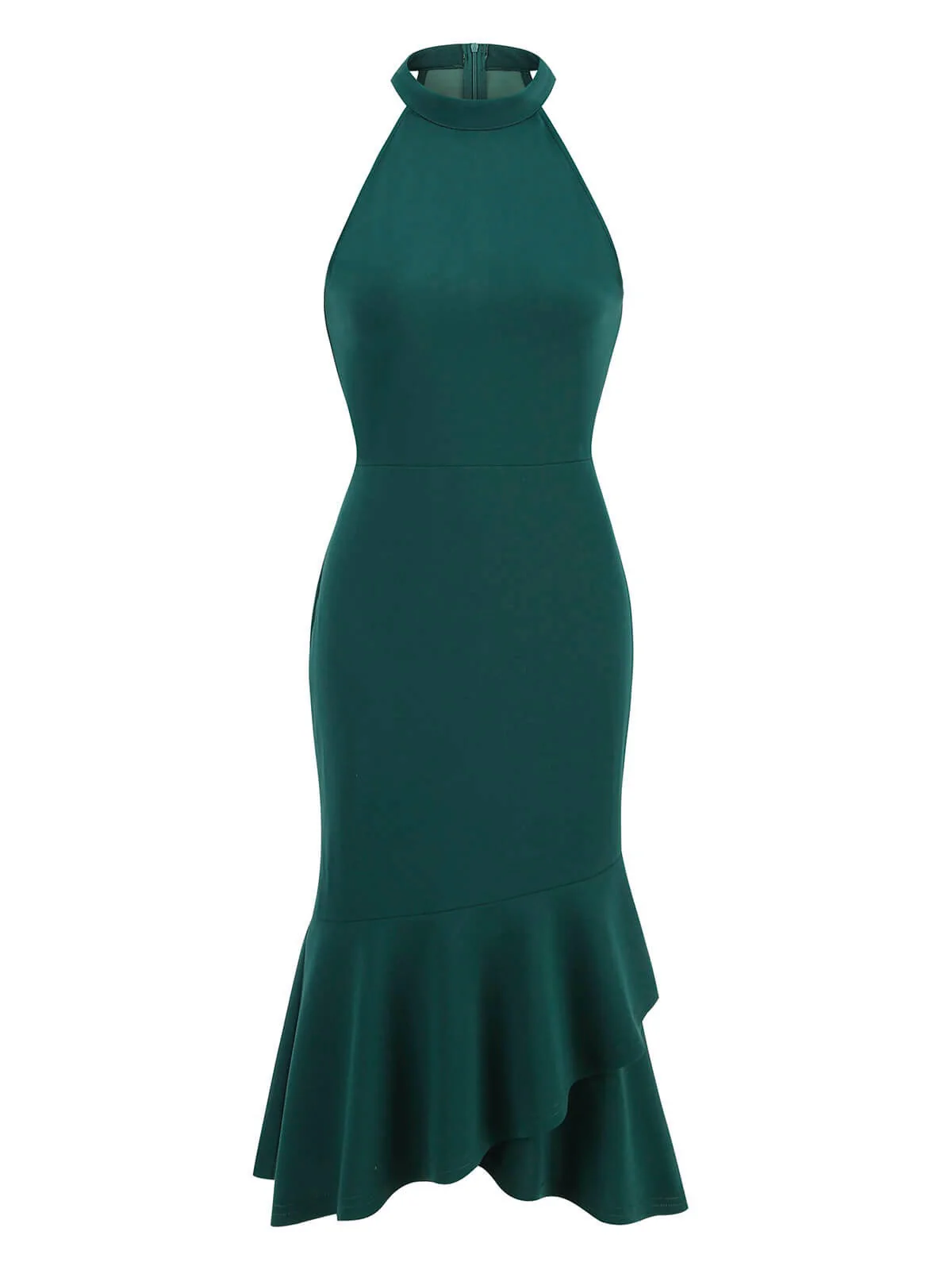 Robe sans manches à licou en queue de poisson des années 1950 - Image 6