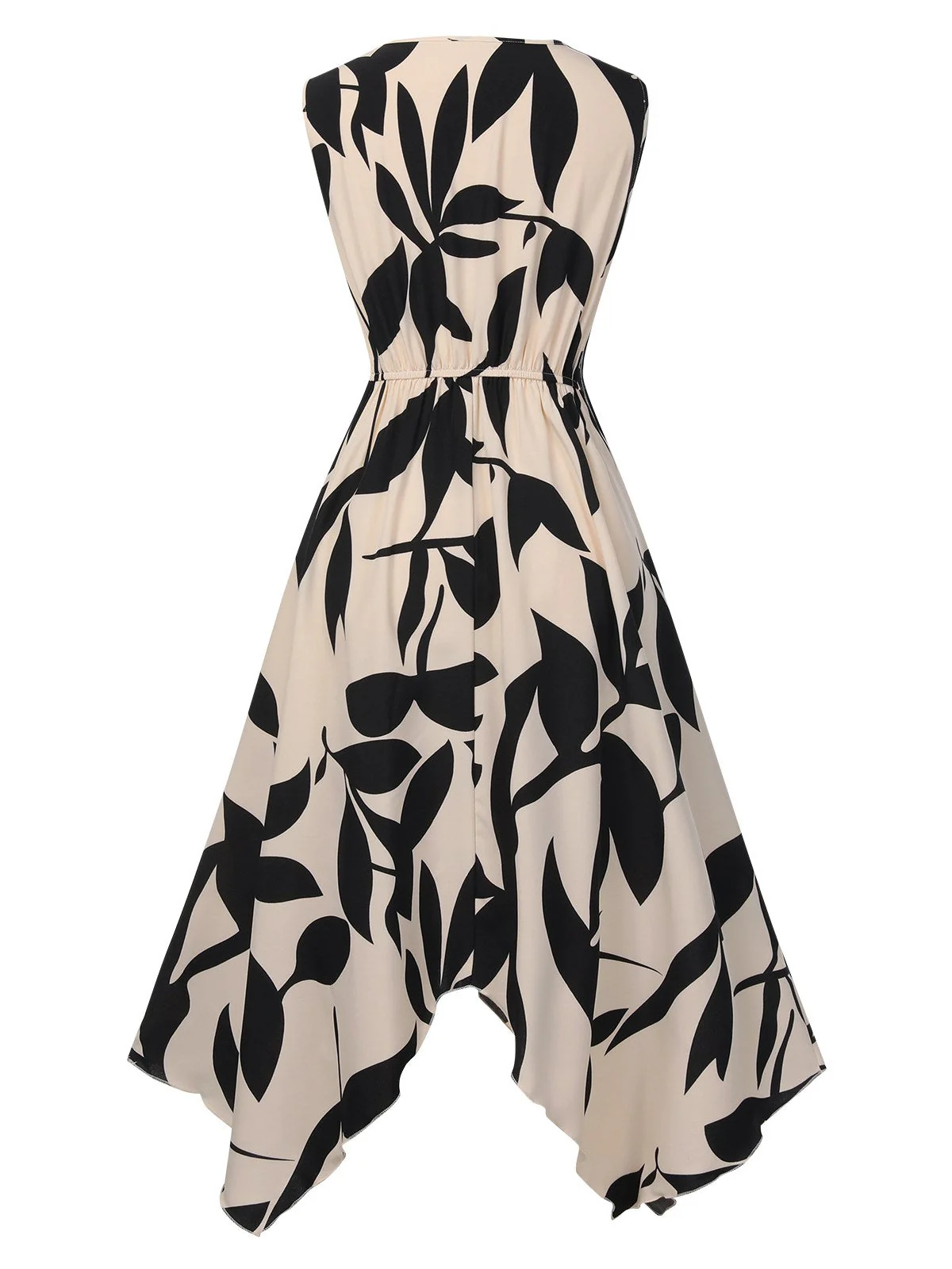 Robe sans manches à ourlet irrégulier torsadé des années 1940 - Image 10