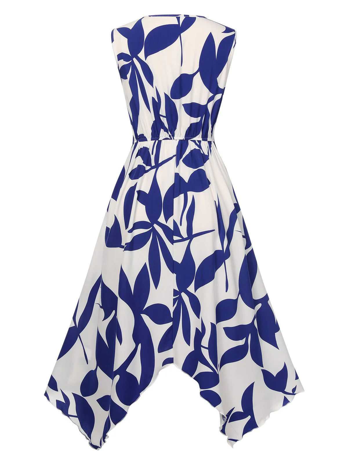 Robe sans manches à ourlet irrégulier torsadé des années 1940 - Image 3