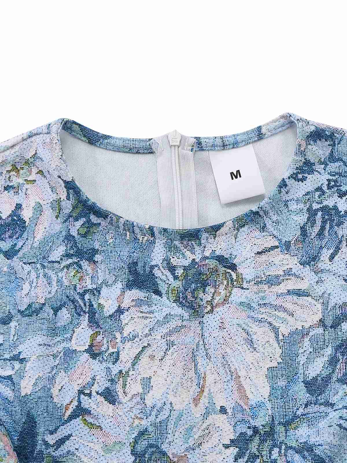 Robe sans manches imprimé floral huile 1950s - Image 4