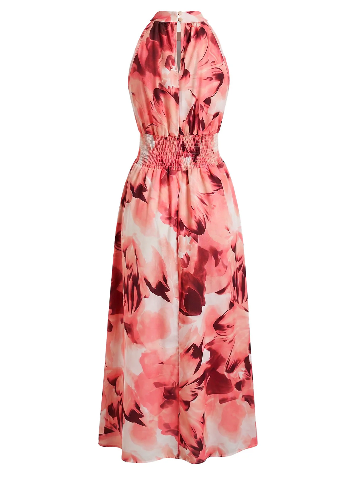 Robe sans manches motif floral et effet tie-dye années 1940 - Image 9