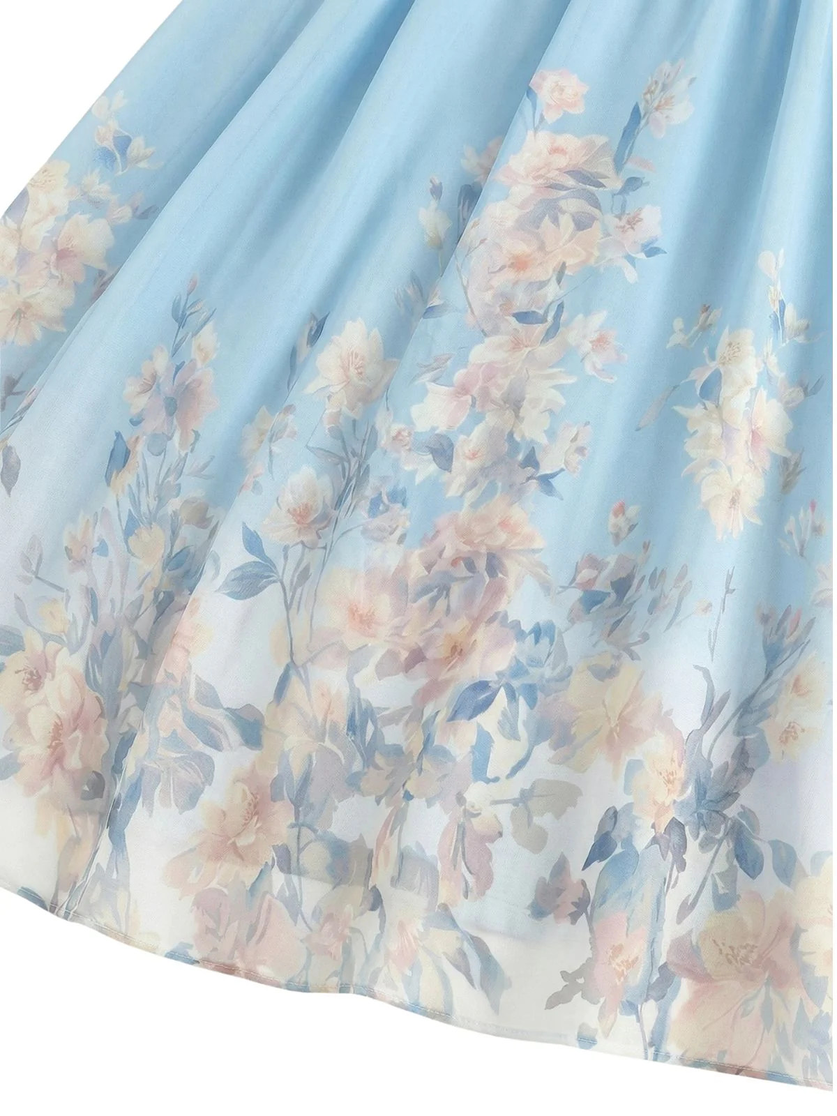 [Prévente] Robe sans manches col en V et motif floral années 1940 - Image 4