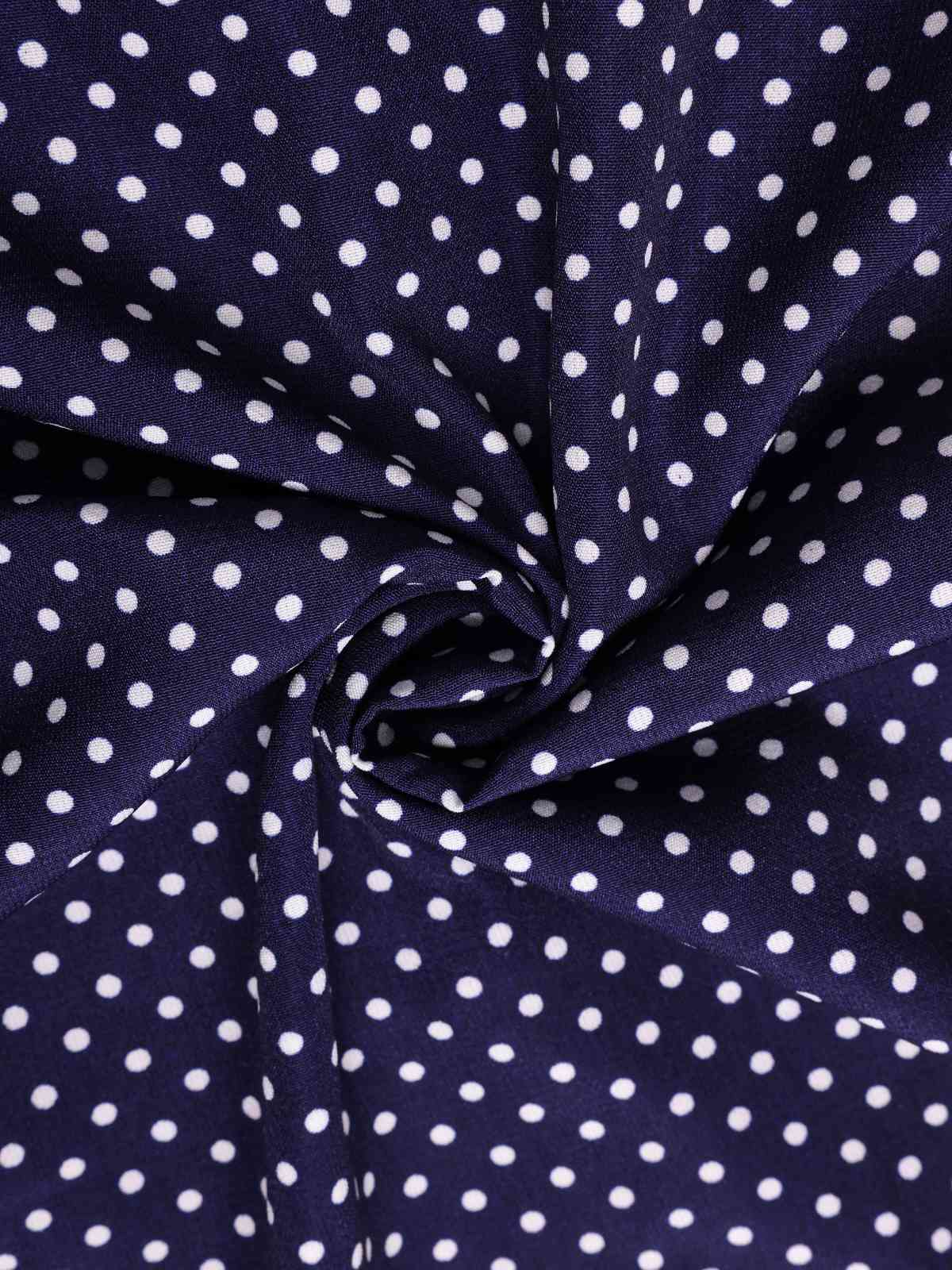 Robe sirène bleu foncé pois 1930s - Image 8