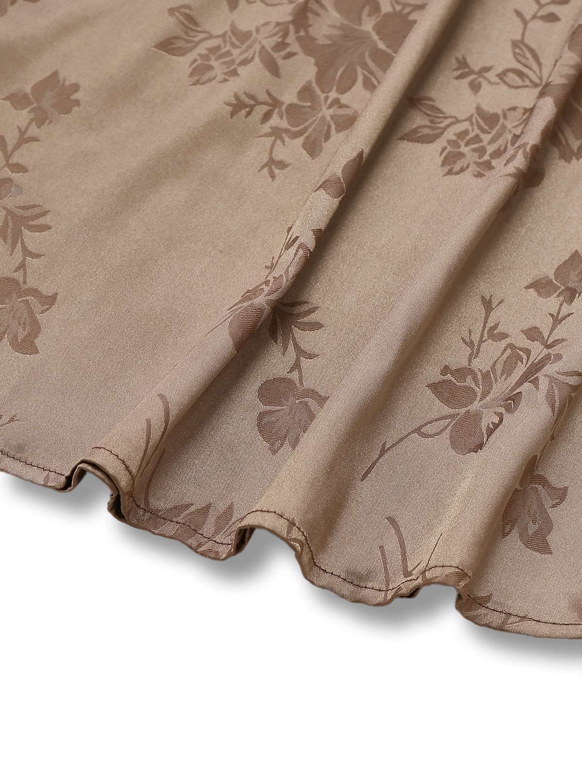 Robe sirène en satin et bretelles uni motif floral jacquard années 1930 - Image 4