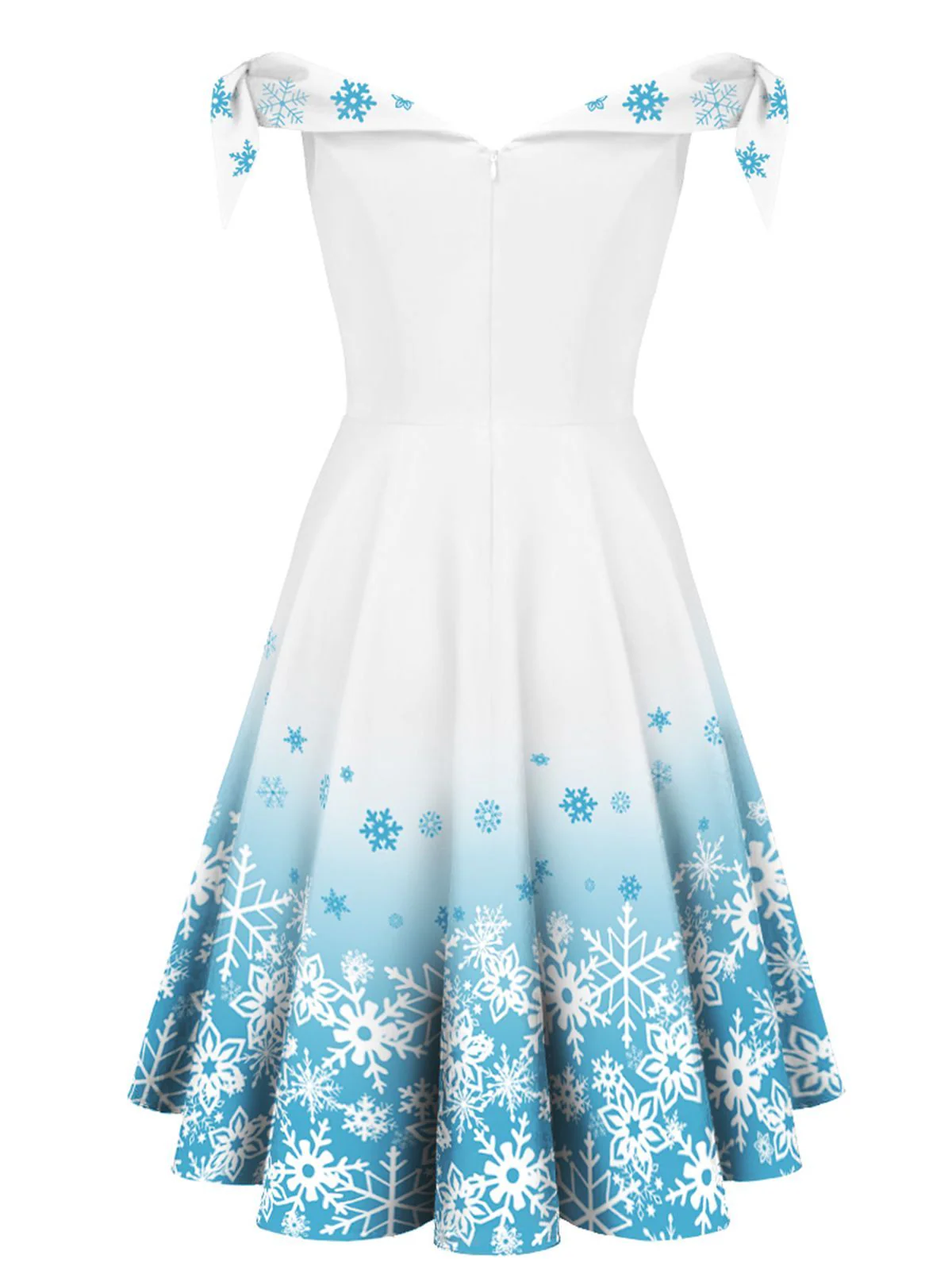 Robe Swing Année 50 Flocon de Neige - Image 3