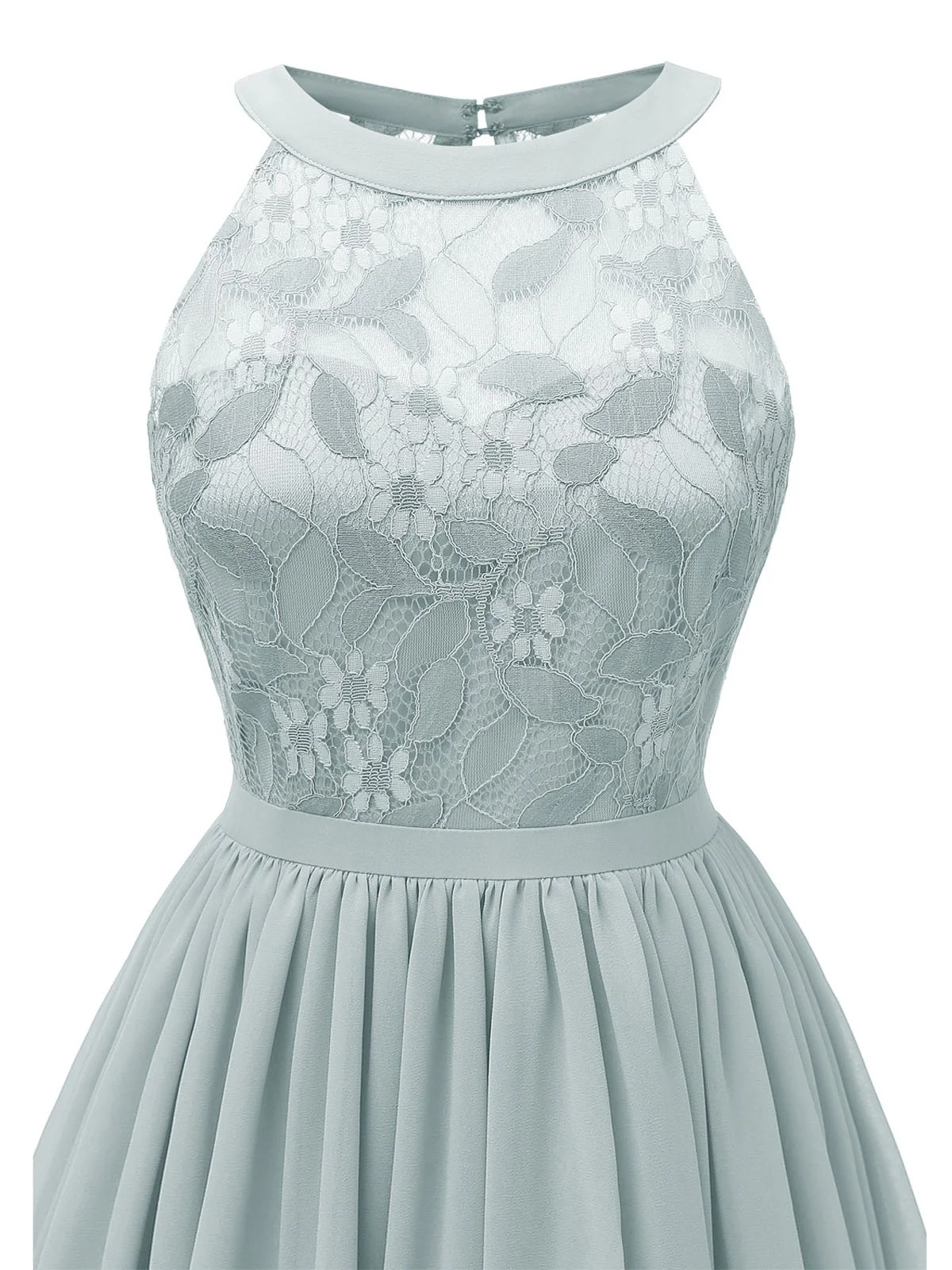 Robe Swing Sans Manches Vintage Année 50 en Dentelle à Fleurs Cocktail - Image 7