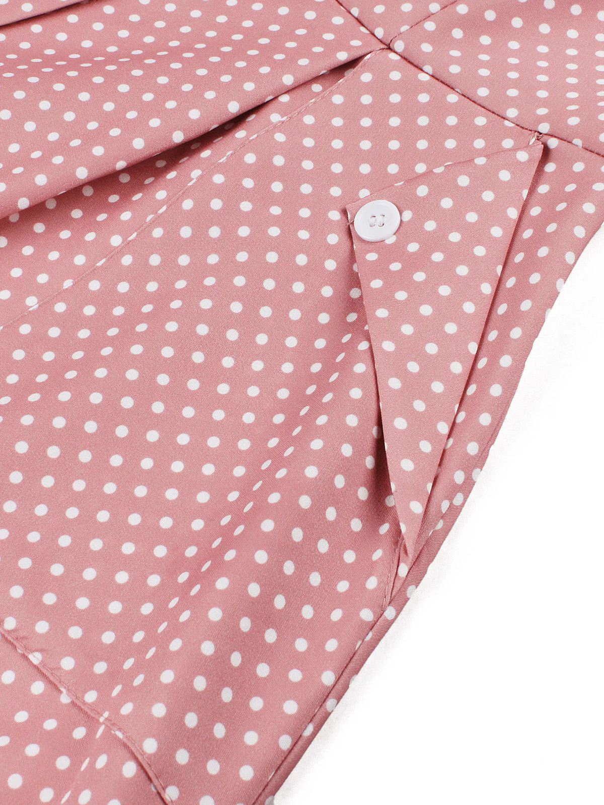 Robe swing rose à pois et nœud des années 50 - Image 5
