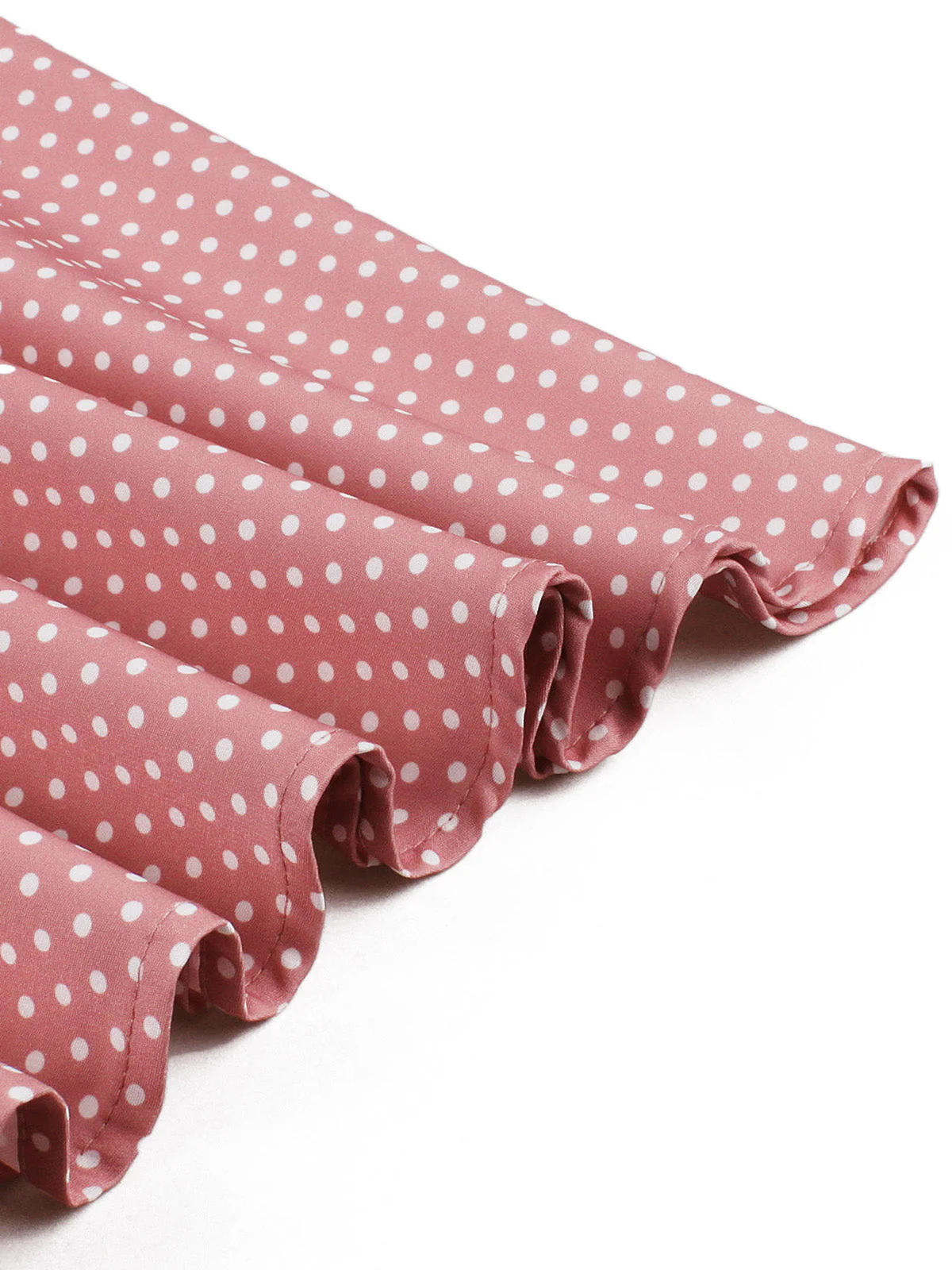Robe swing rose à pois et nœud des années 50 - Image 6