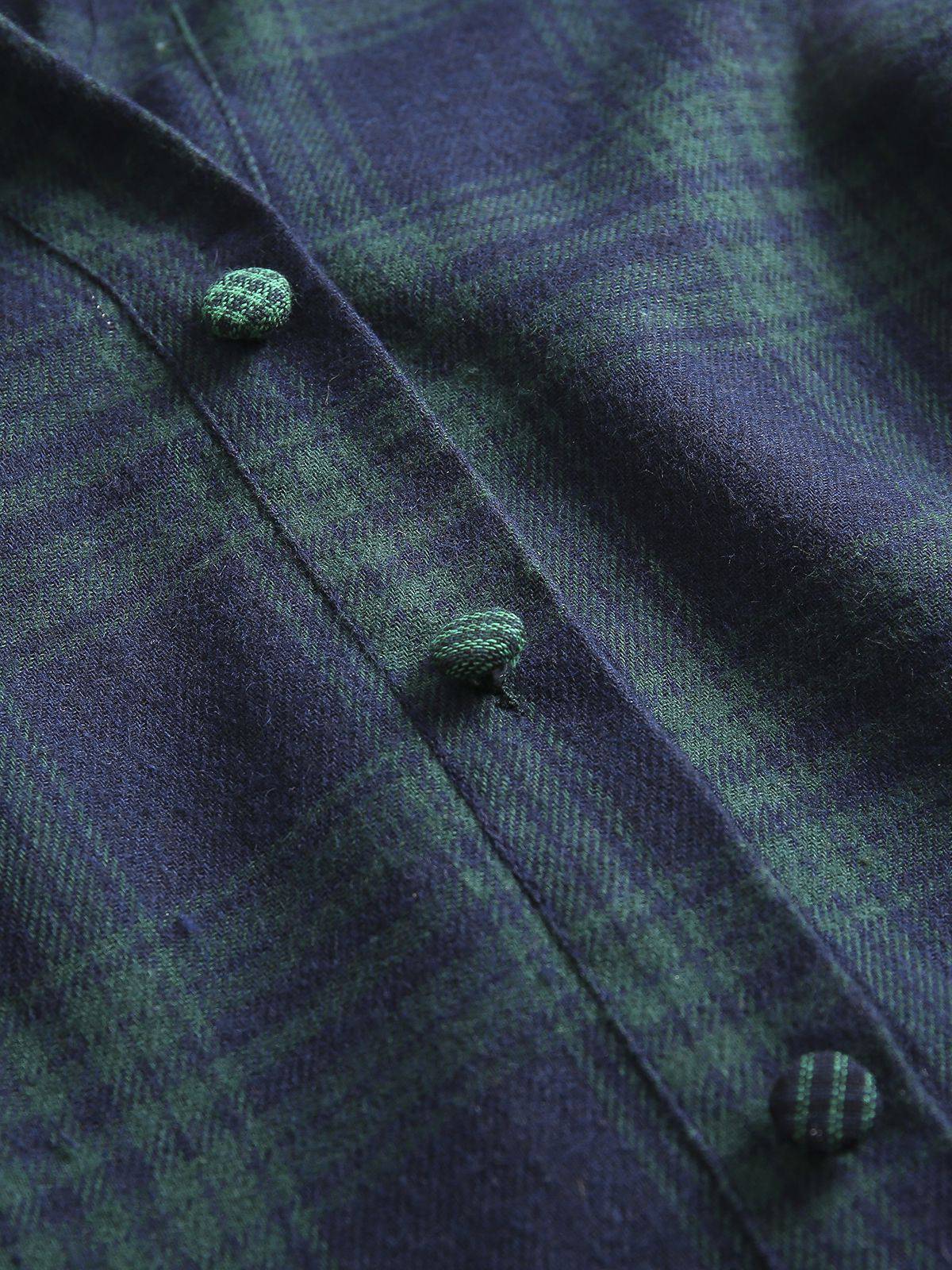 Robe Swing Verte Jaune Année 50 Boutonnée avec Ceinture - Image 13