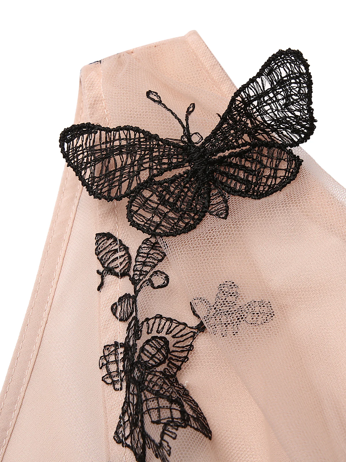 Robe Swing Vintage à Col V Année 50 avec Papillons Cocktail Pin Up - Image 5