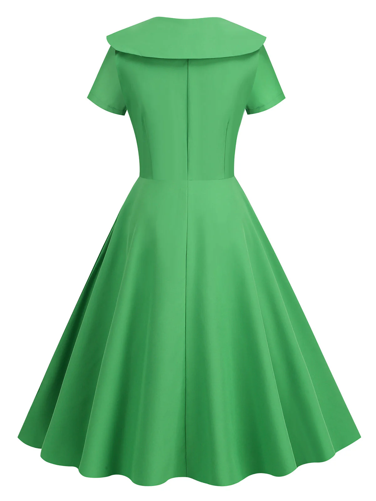 Robe trapèze à revers uni des années 1950 - Image 15