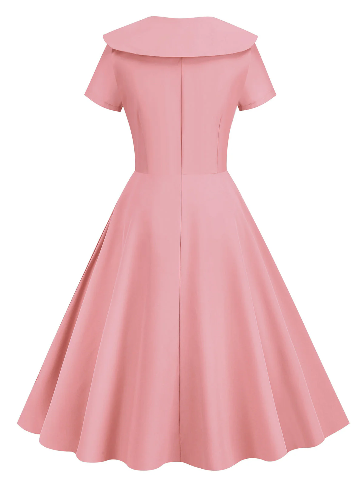 Robe trapèze à revers uni des années 1950 - Image 9
