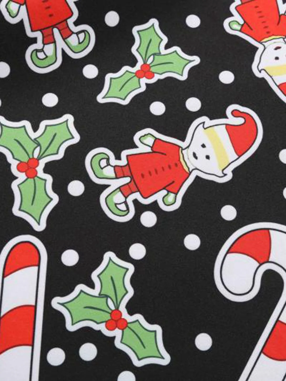 Robe trapèze de Noël à motif de cannes de bonbon des années 1950 - Image 4