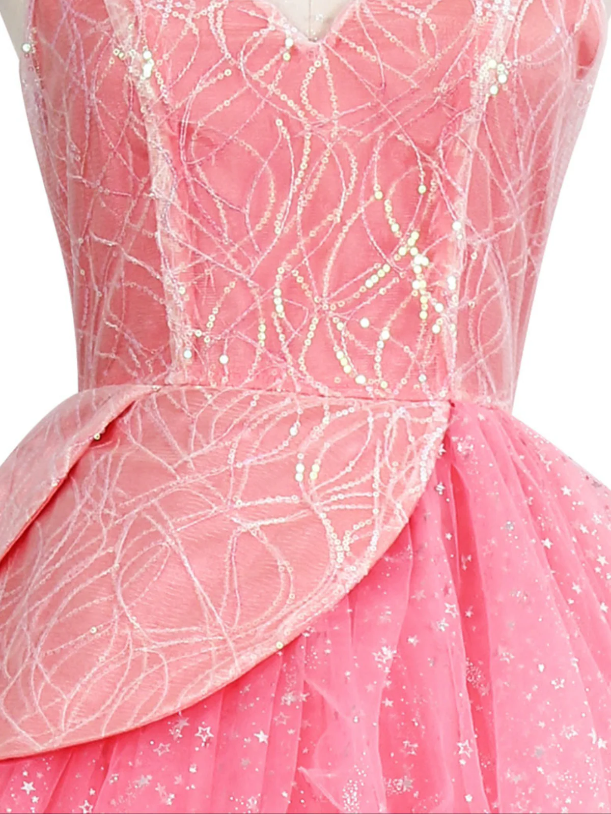 Robe trapèze en maille pailletée rose WICKED des années 1950 - Image 4
