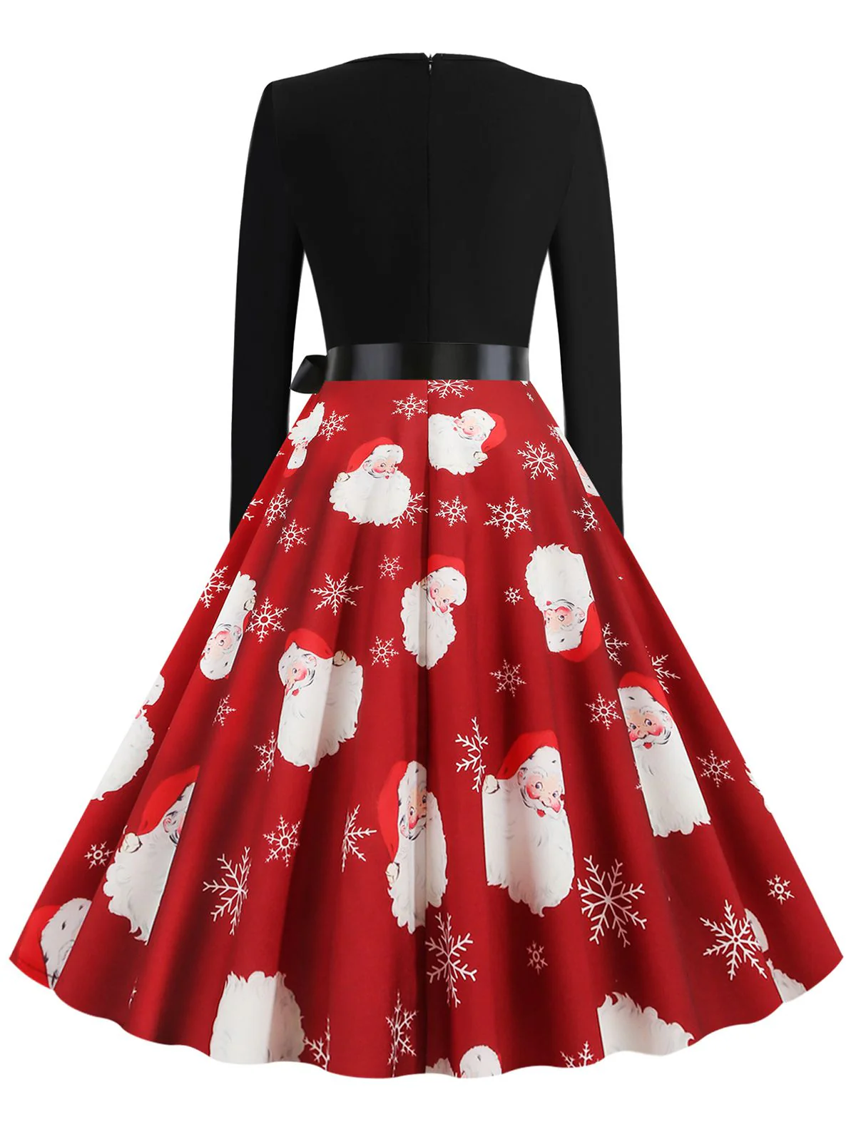 Robe trapèze patchwork à col en V de Noël des années 1950 - Image 15