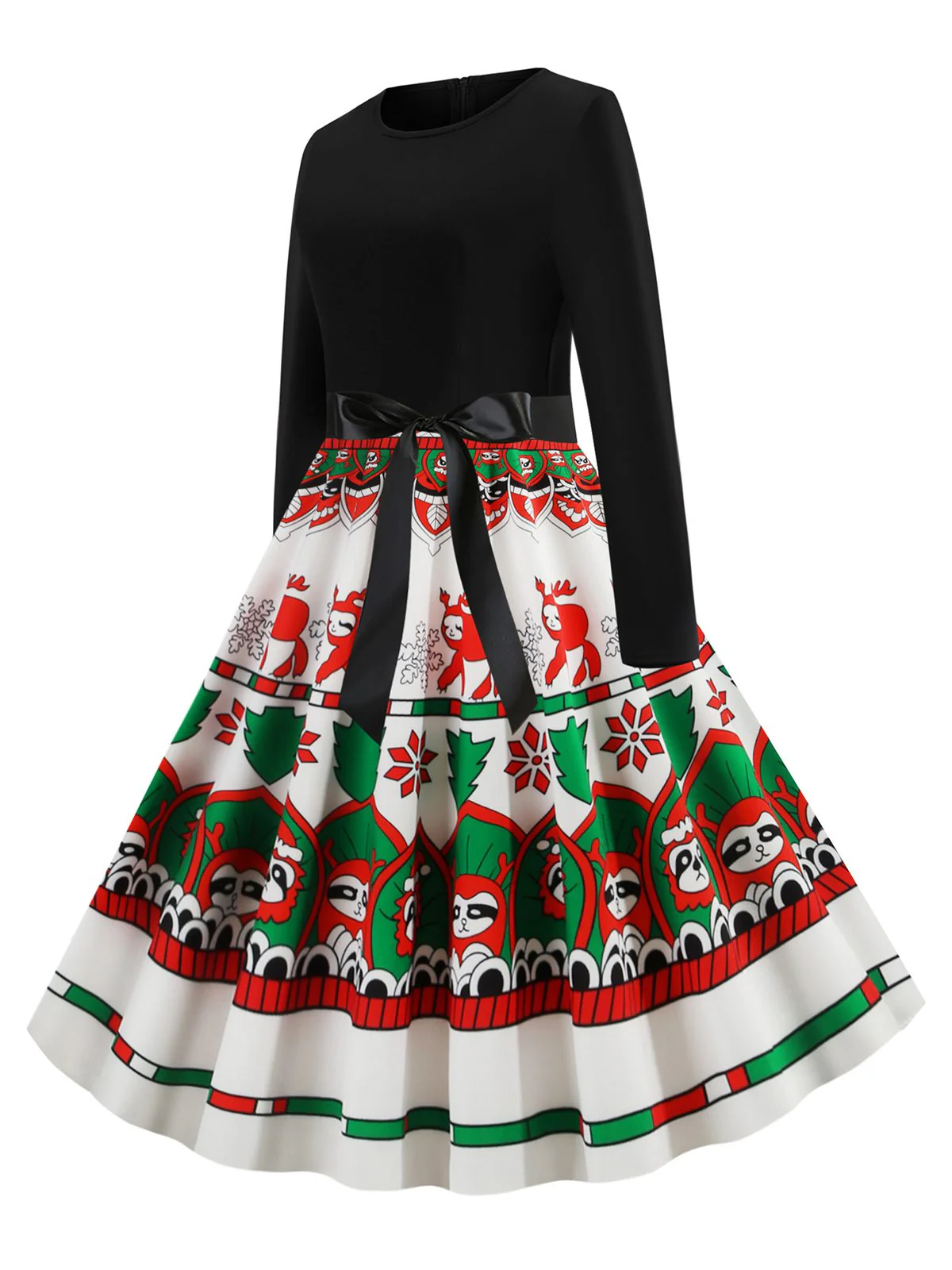 Robe trapèze patchwork de Noël des années 1950 - Image 2