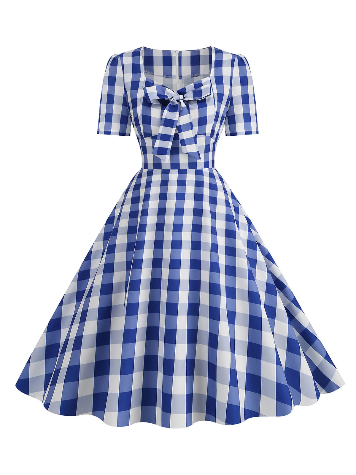 Robe trapèze vintage Col Chérie avec Noeud des années 1950 - Image 10