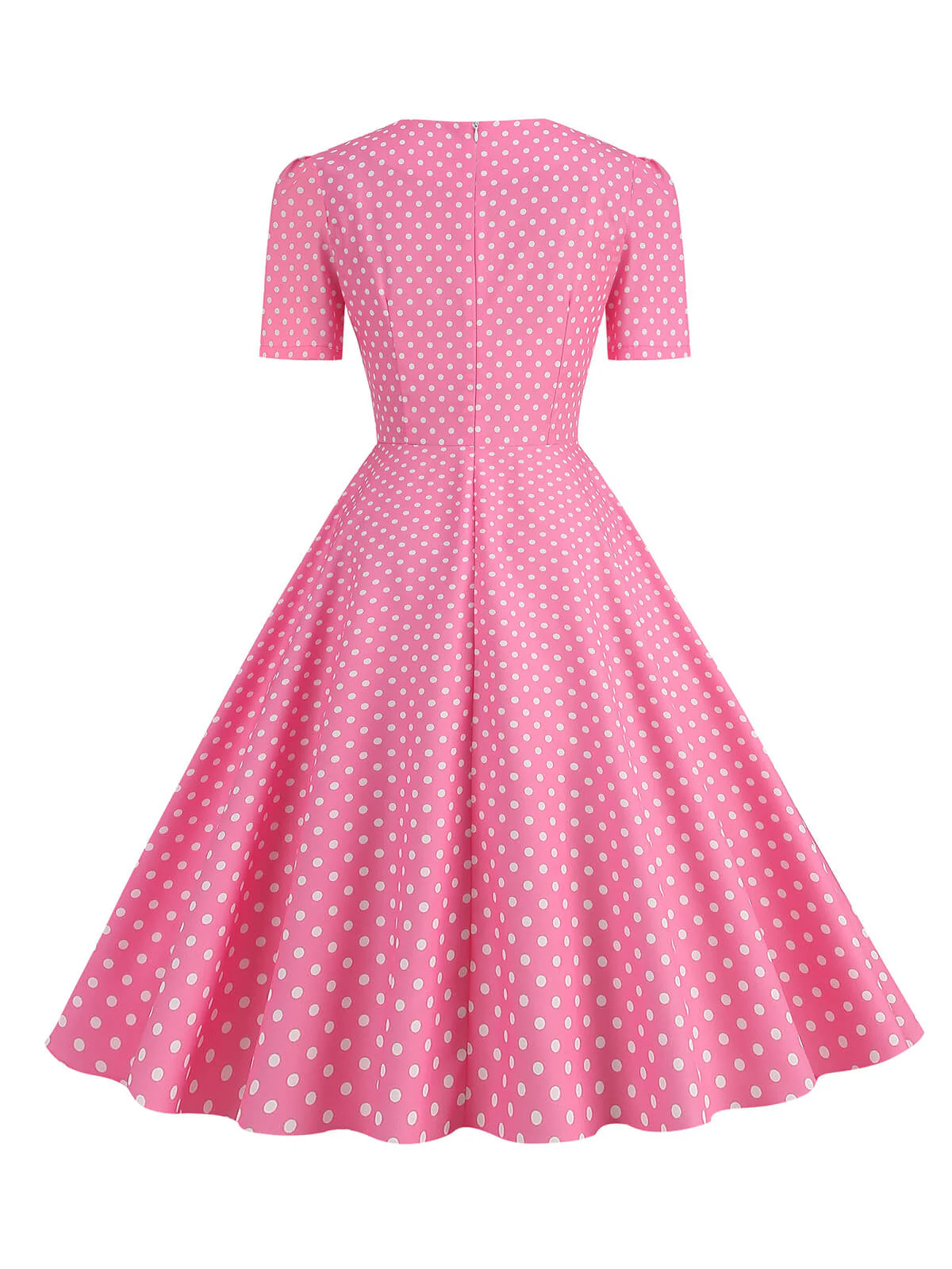 Robe trapèze vintage Col Chérie avec Noeud des années 1950 - Image 15