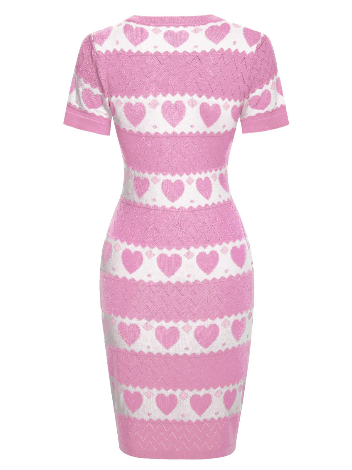 Robe tricotée noire à cœur contrastant des années 1960 - Image 11