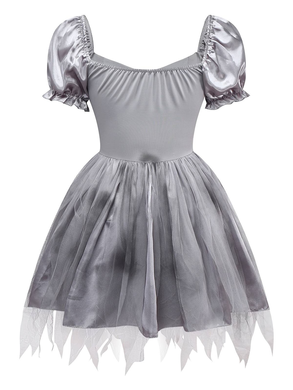 Robe tutu grise style mariée fantôme zombie des années 1950 - Image 2