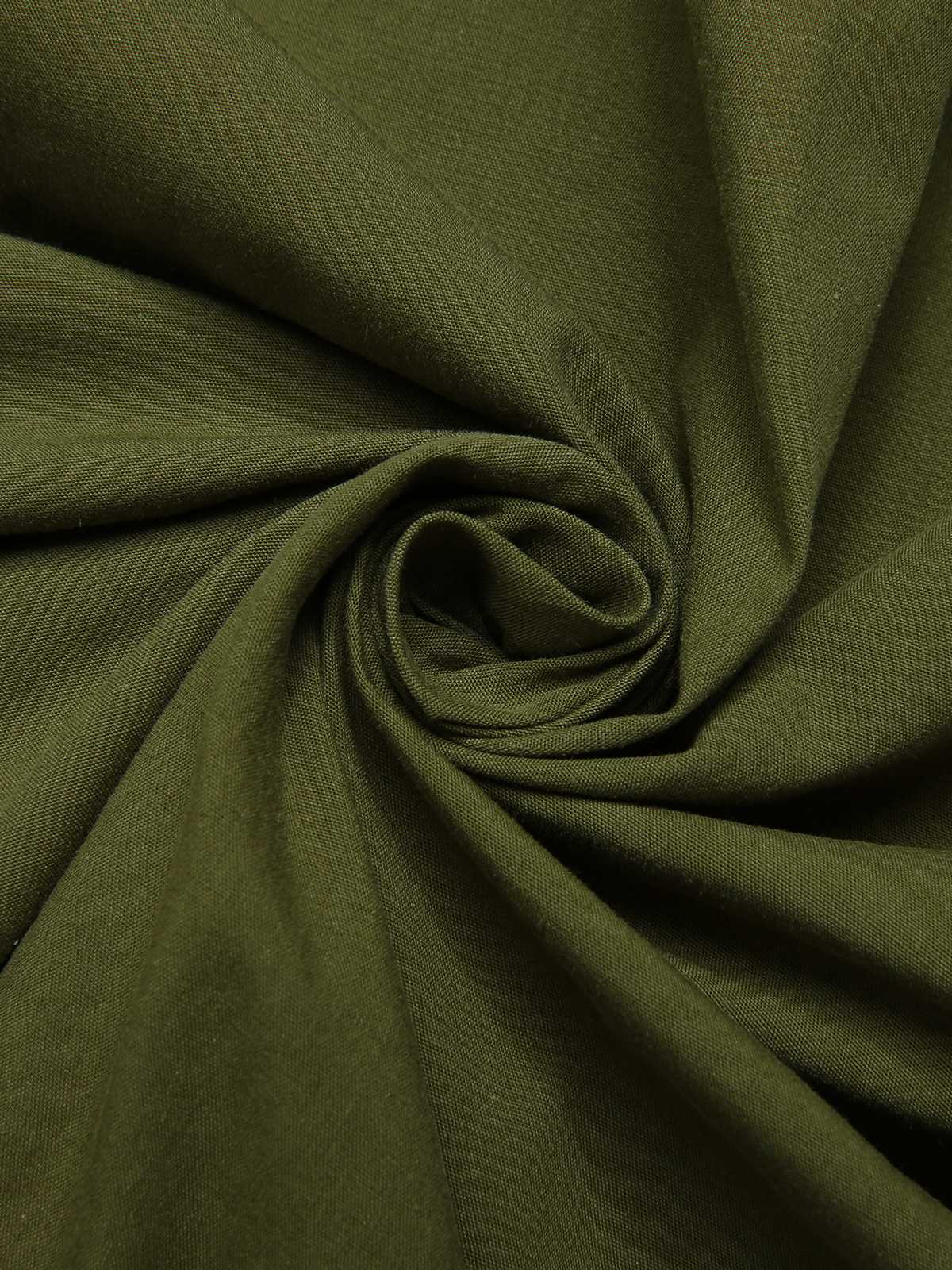 Robe unie boutonnée à revers vert armée des années 40 - Image 7