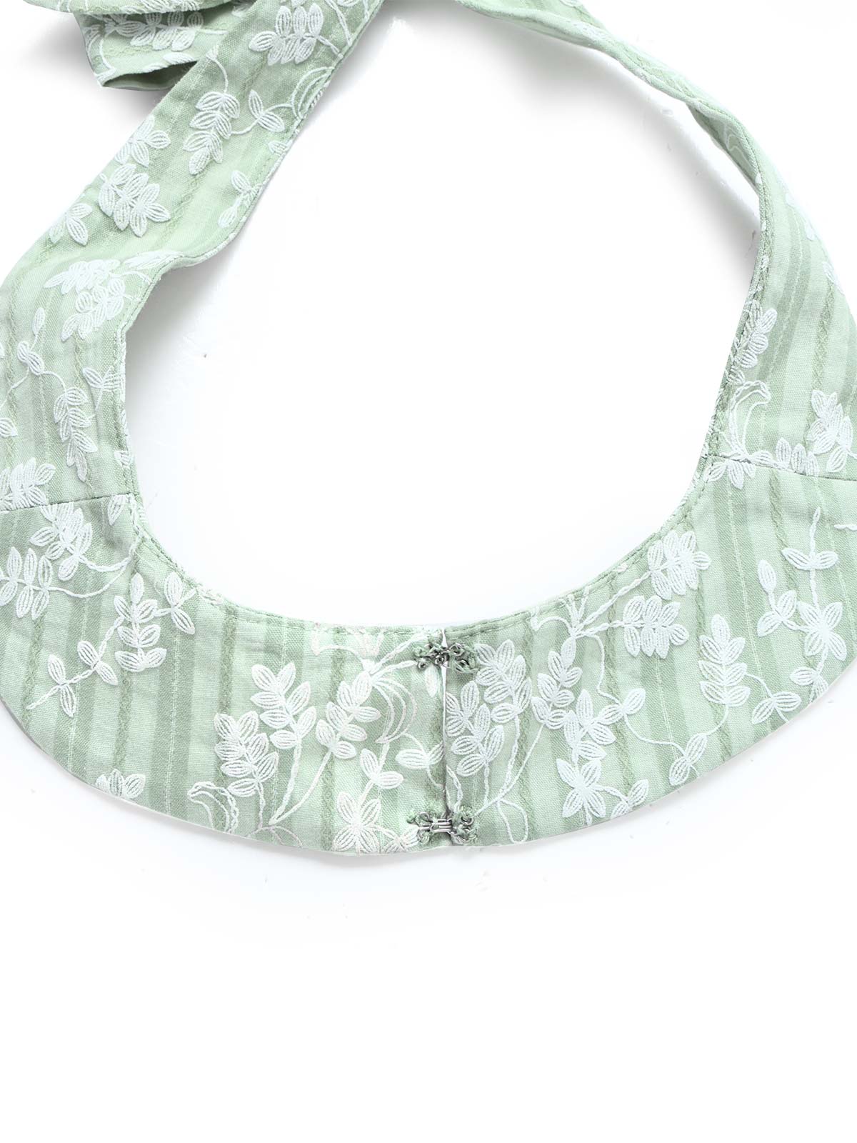 [Prévente] Robe Vert Menthe Petit Fleurs Coton Dos Nu Années 1940 - Image 6
