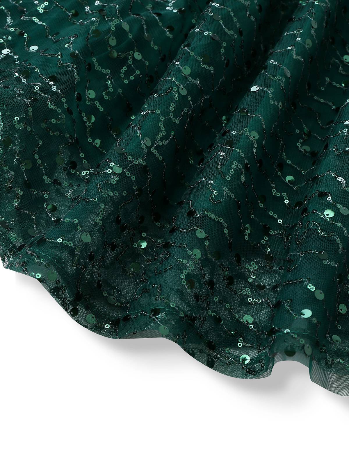 Robe verte en maille à paillette torsadés des années 1930 - Image 5