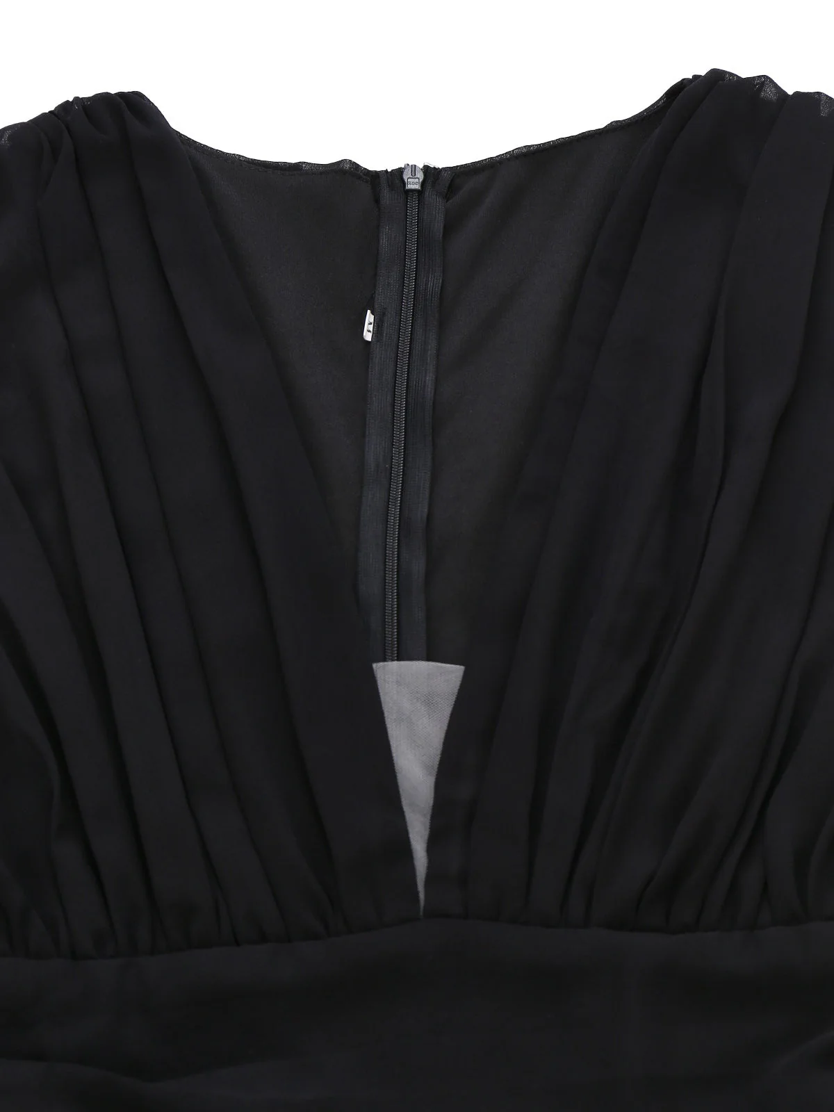 Robe verte en tulle à sequins décolleté col en V profond années 1930 - Image 4