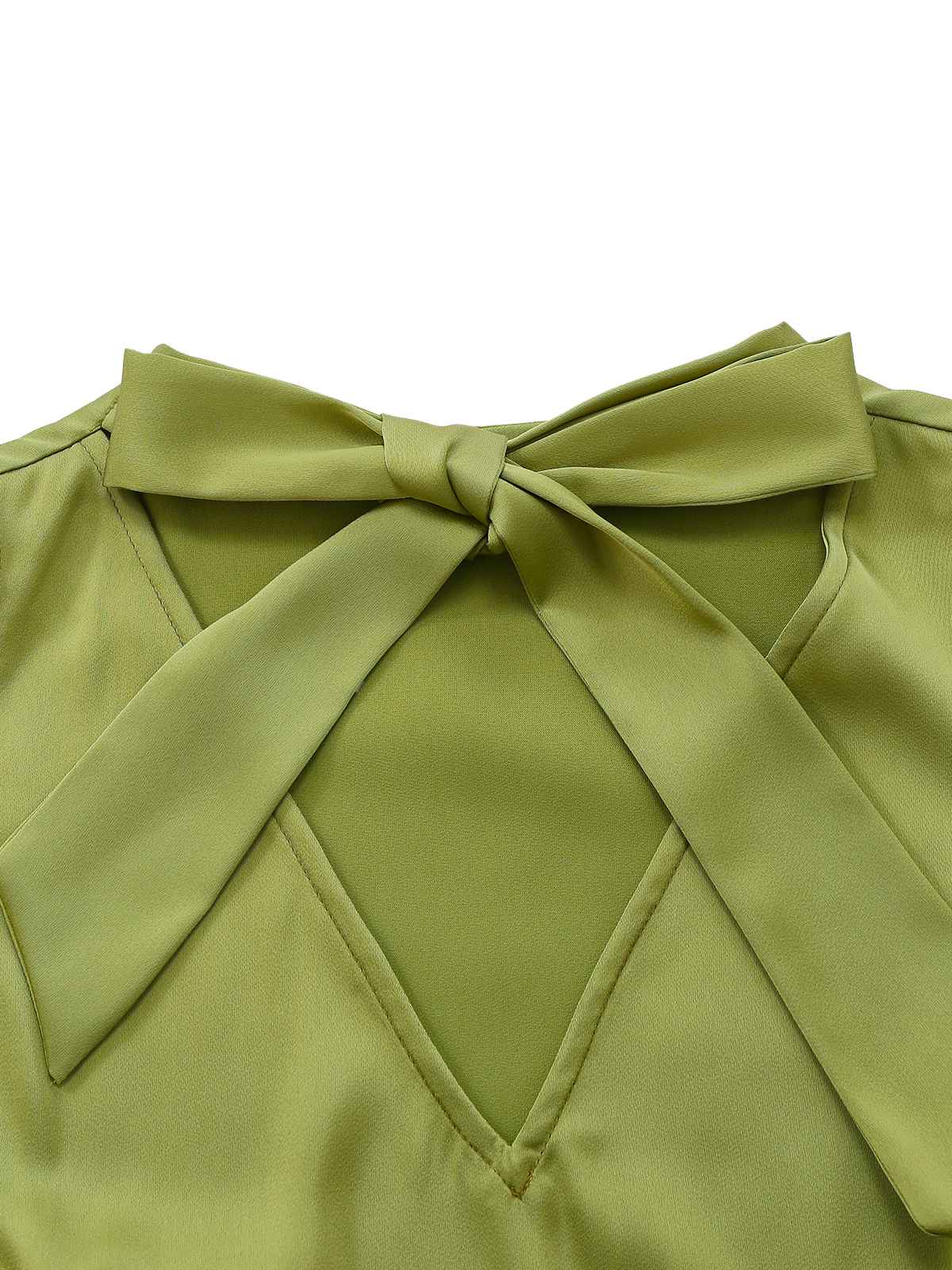 Robe chartreuse ourlet mouchoir scintillant 1920s - Image 7