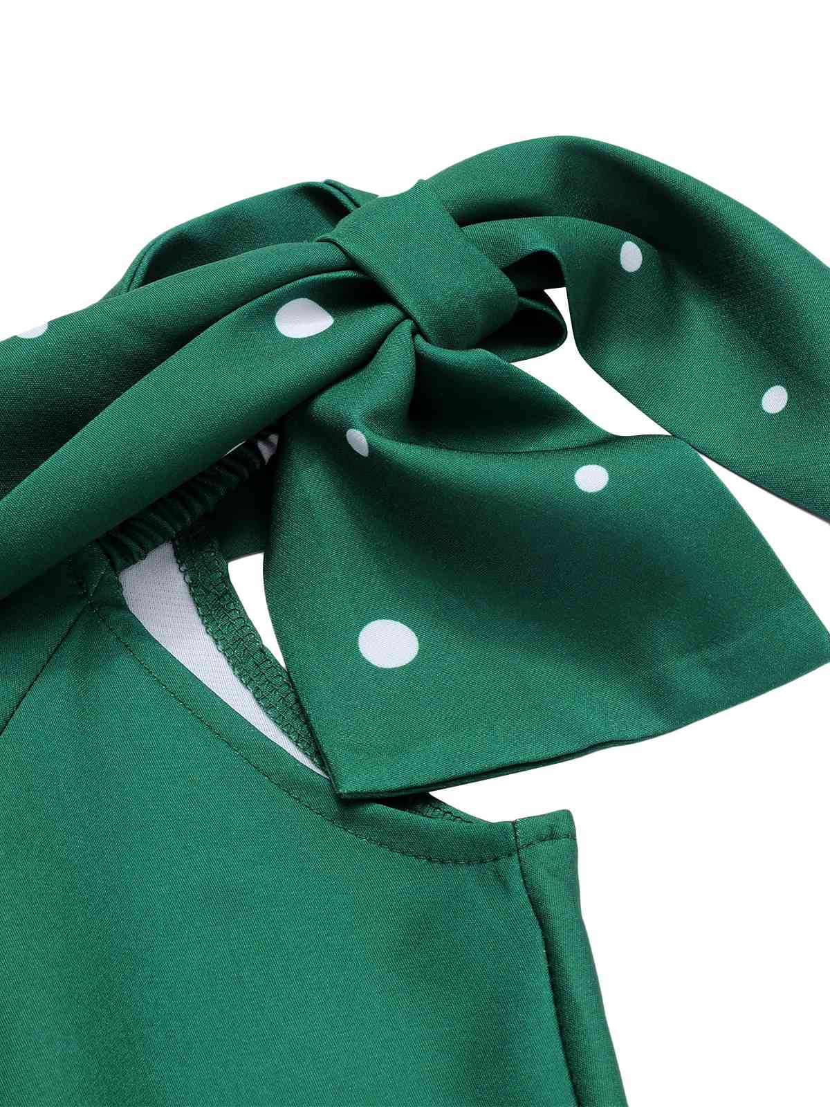 Robe verte à épaules dénudées en forme de flocon de Noël des années 1950 - Image 4