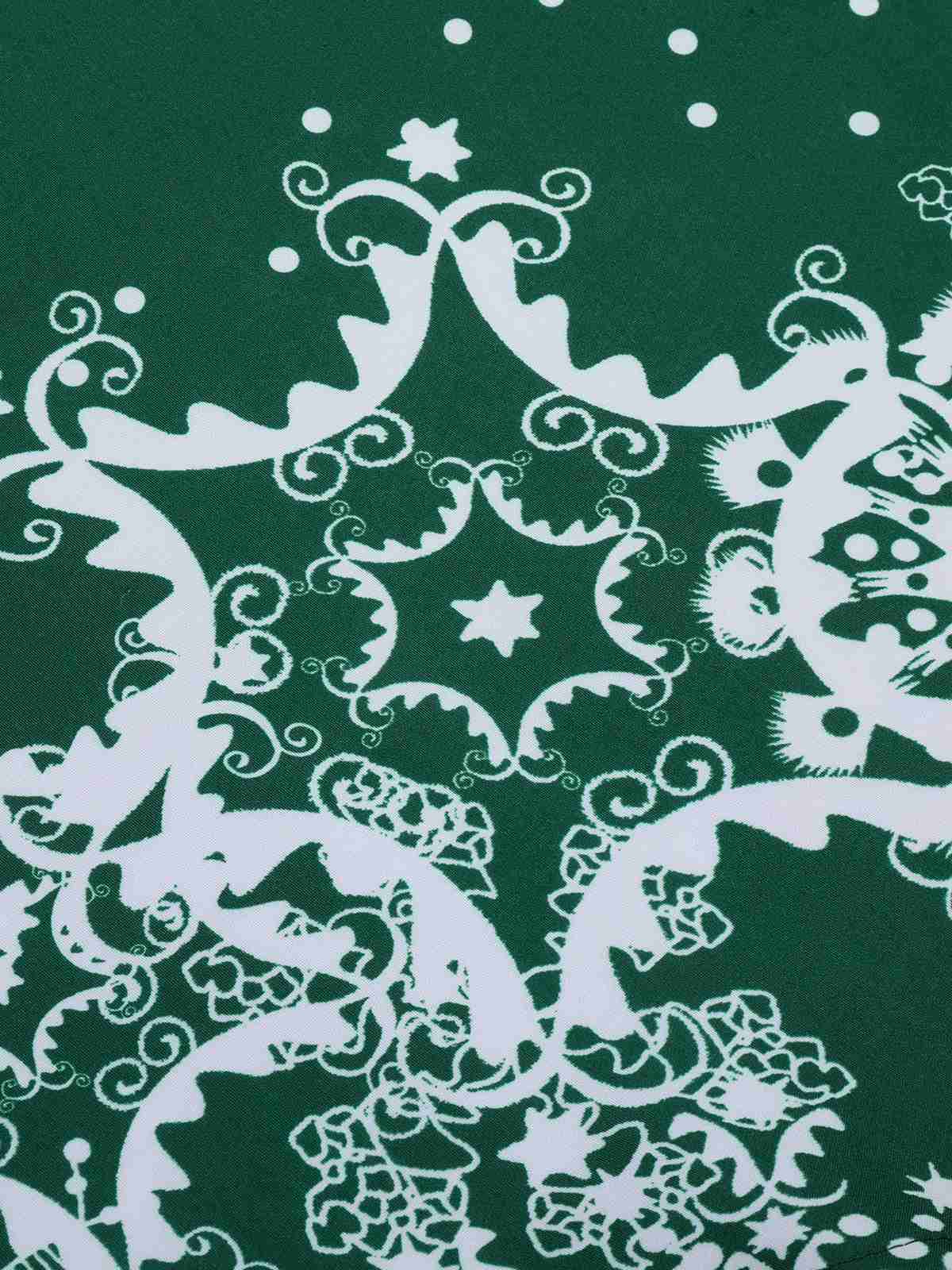 Robe verte à épaules dénudées en forme de flocon de Noël des années 1950 - Image 5