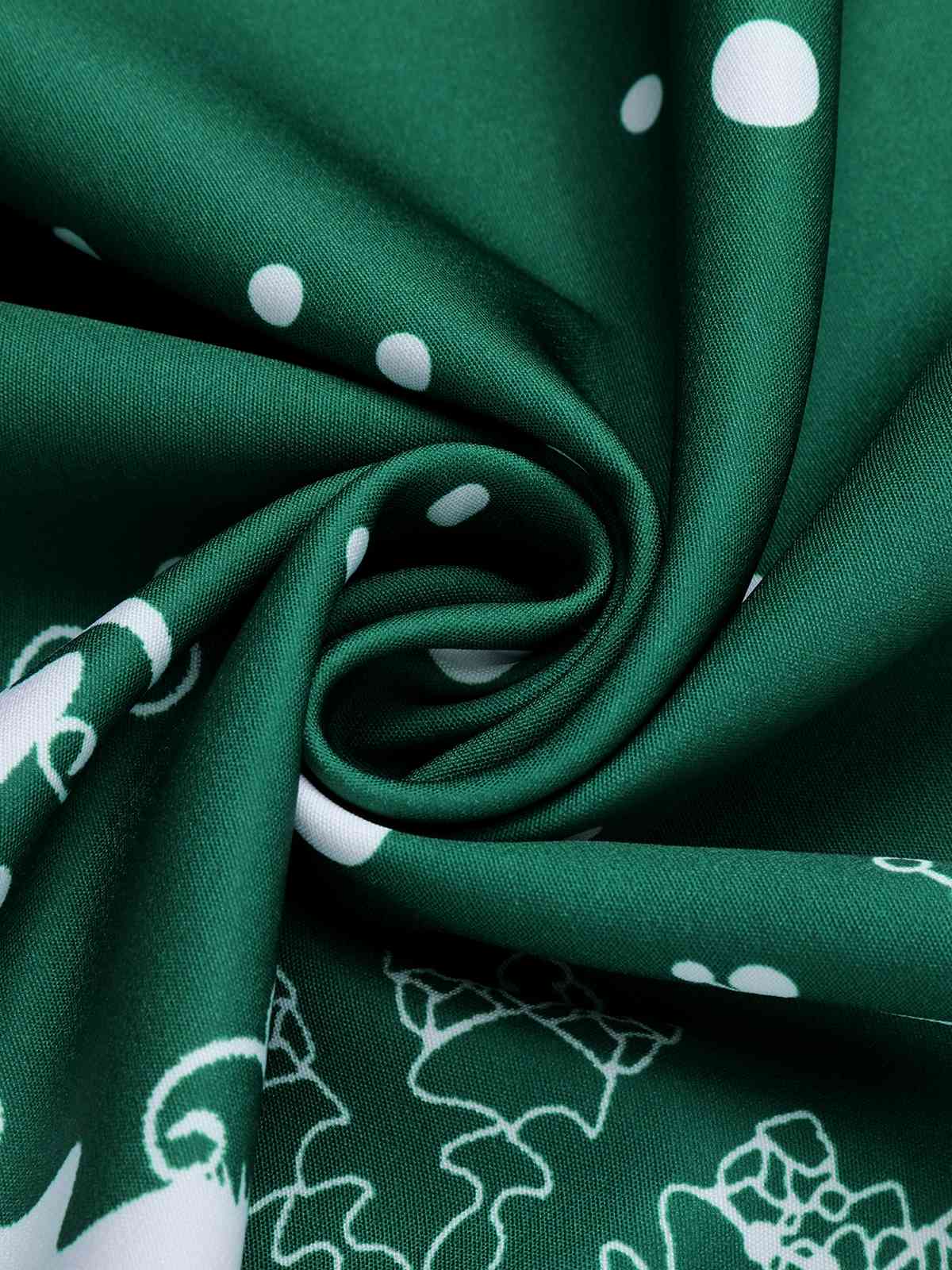 Robe verte à épaules dénudées en forme de flocon de Noël des années 1950 - Image 6