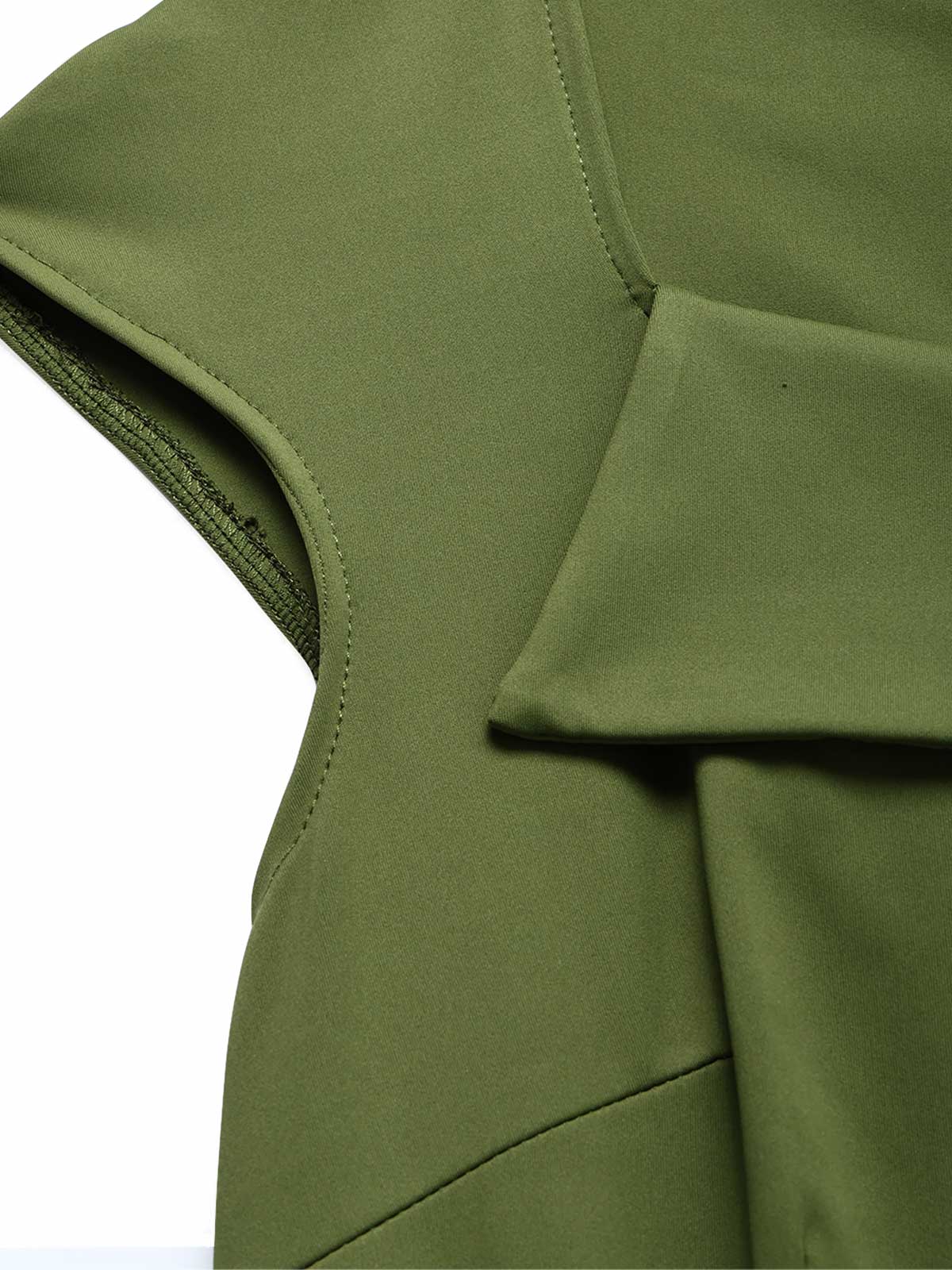 [Prévente] Robe verte unie encolure cœur et boutonnée années 60 - Image 6