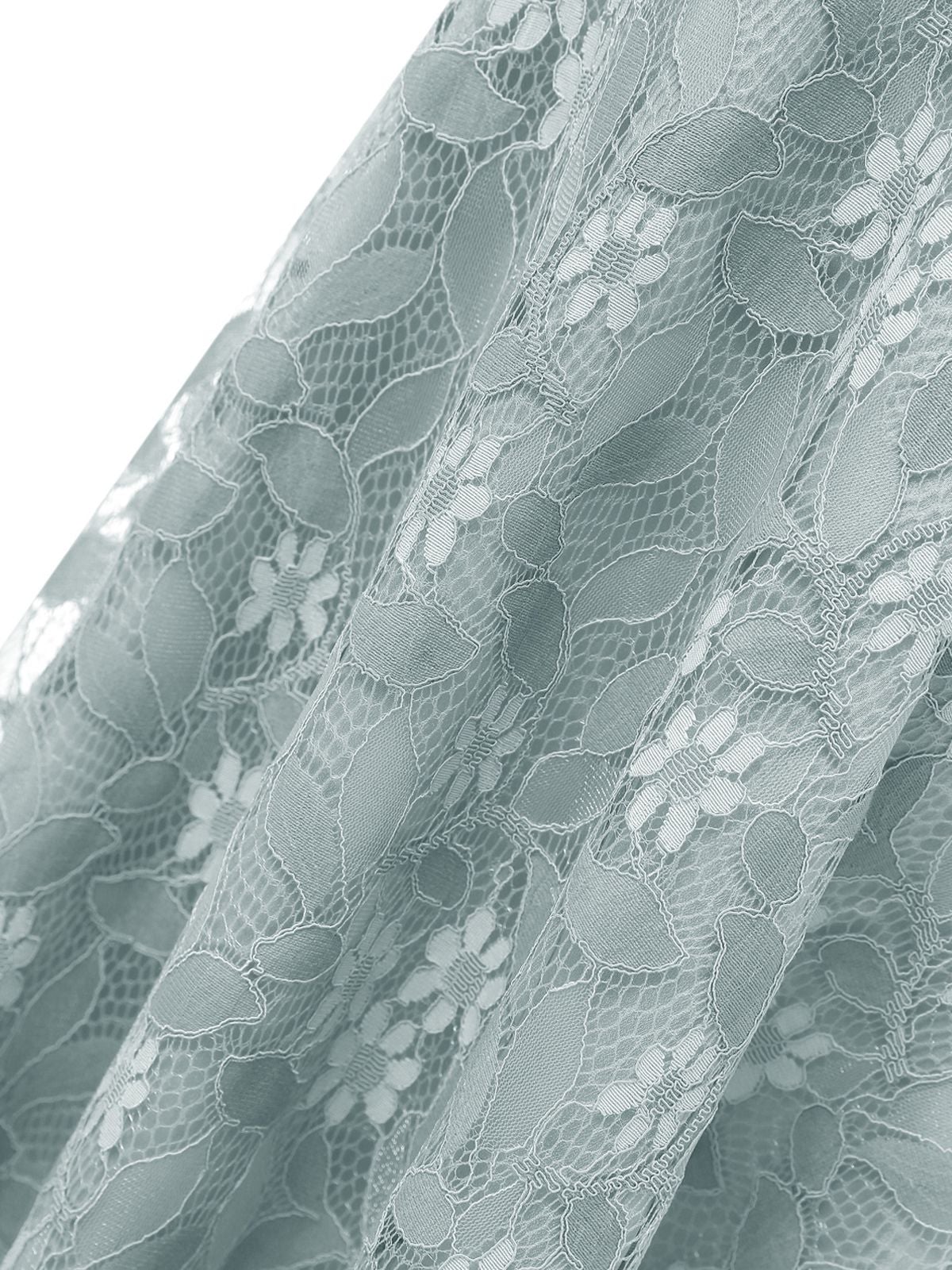 Robe Vintage Année 50 à Volants Dos Nu en Dentelle Soirée Cocktail - Image 11