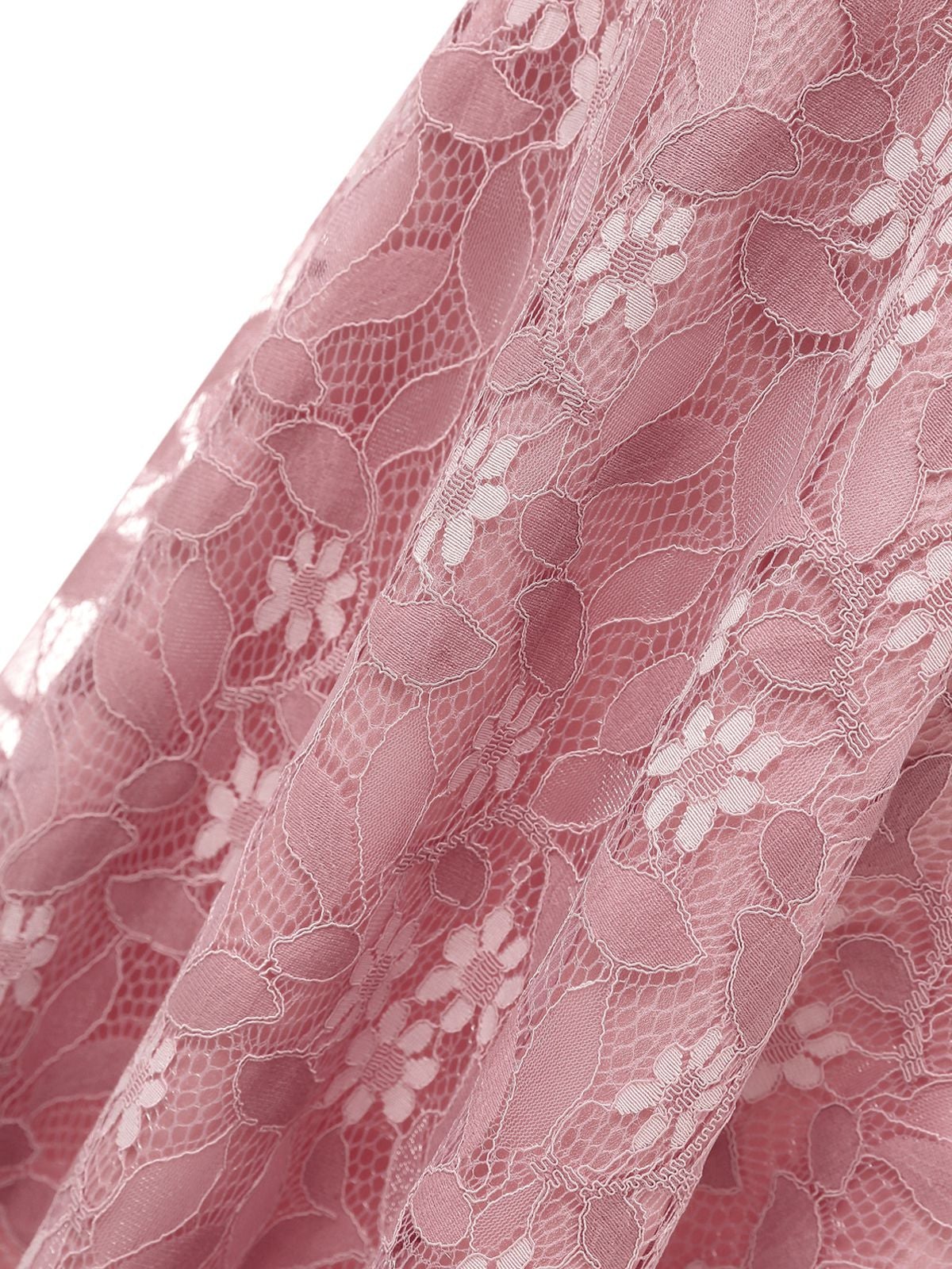 Robe Vintage Année 50 à Volants Dos Nu en Dentelle Soirée Cocktail - Image 15