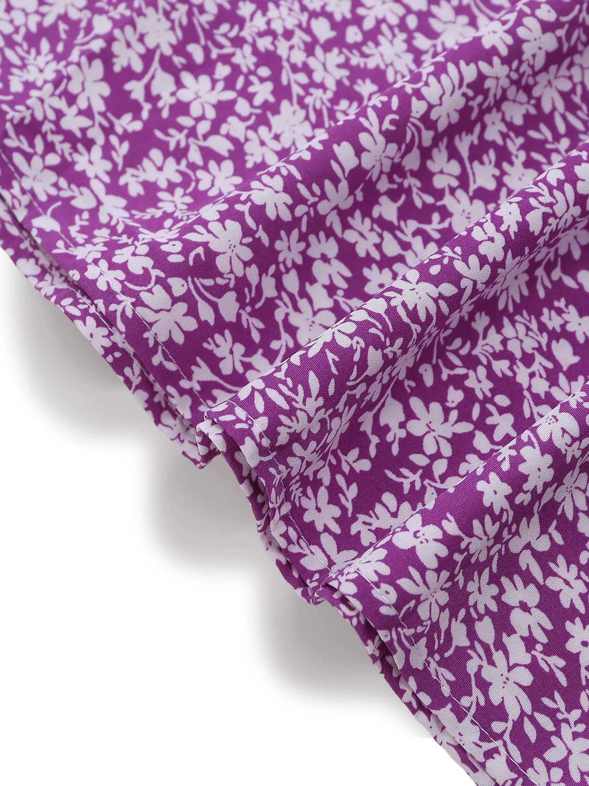Robe Violet Petites Fleurs Manches Courtes Années 1940 - Image 6