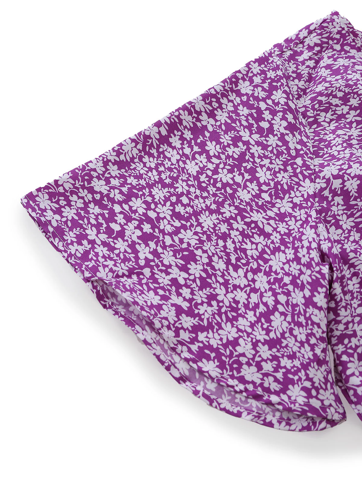 Robe Violet Petites Fleurs Manches Courtes Années 1940 - Image 7
