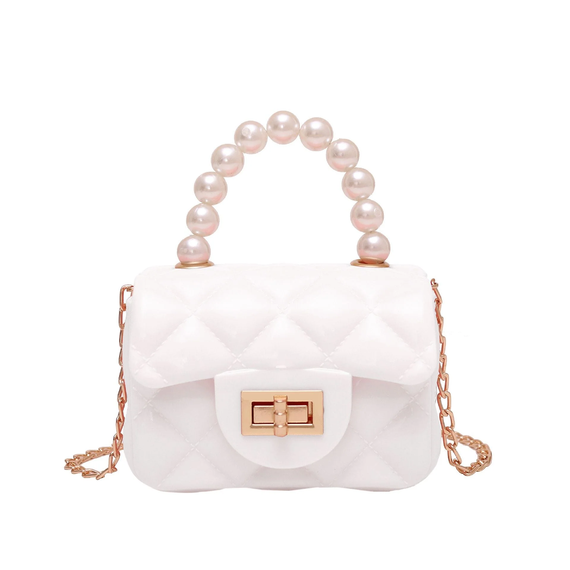Sac à Main Carré avec Perles - Image 2
