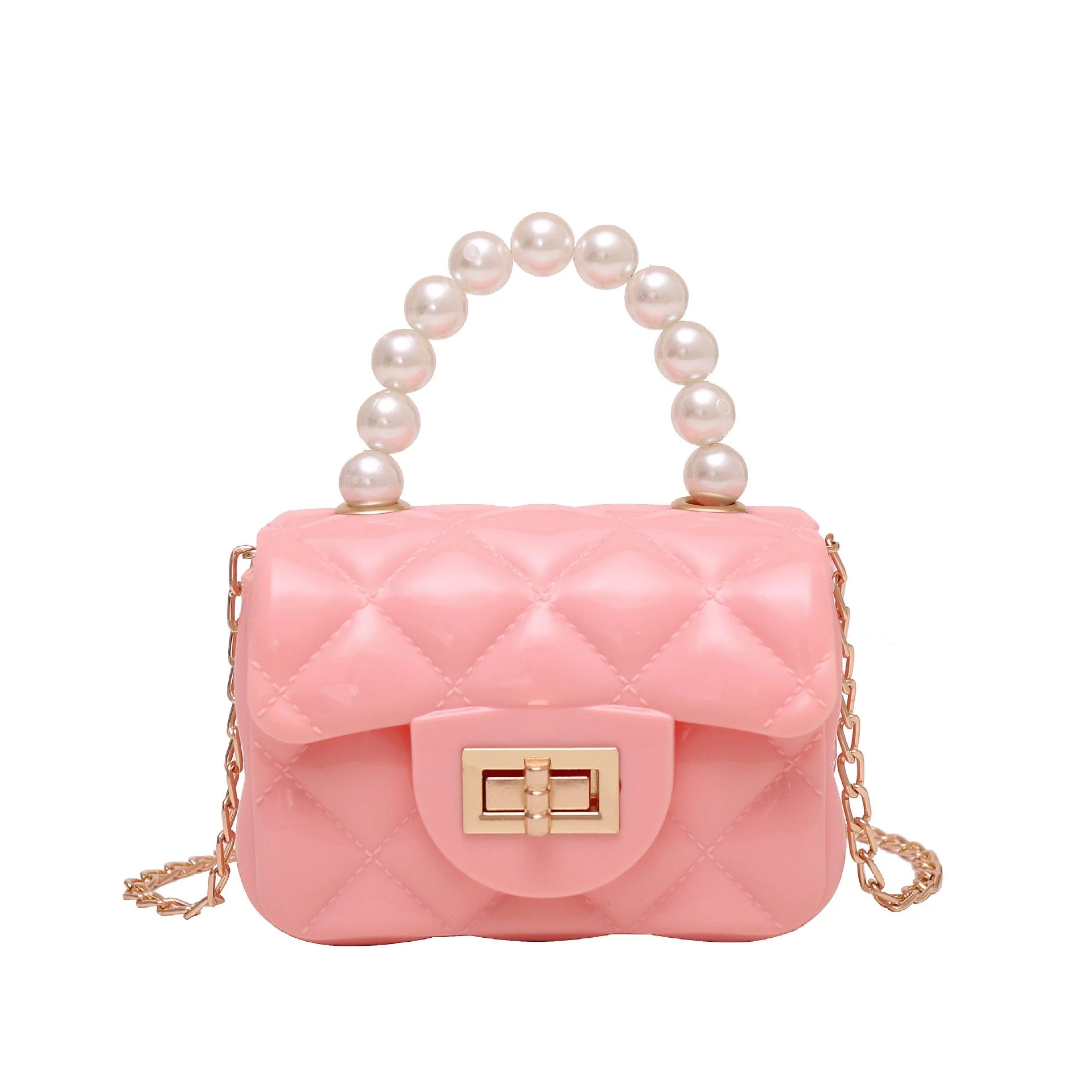 Sac à Main Carré avec Perles - Image 4