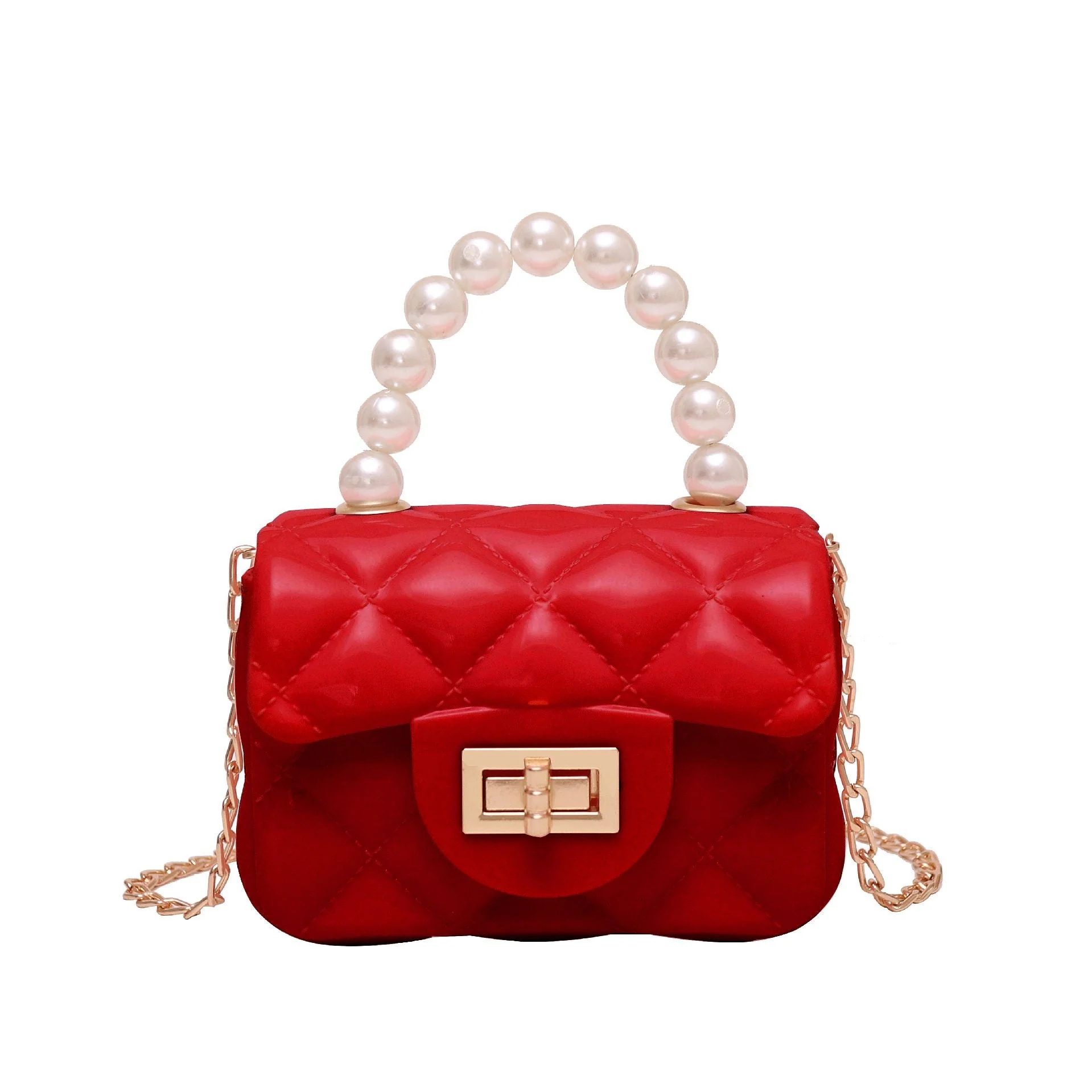 Sac à Main Carré avec Perles - Image 6