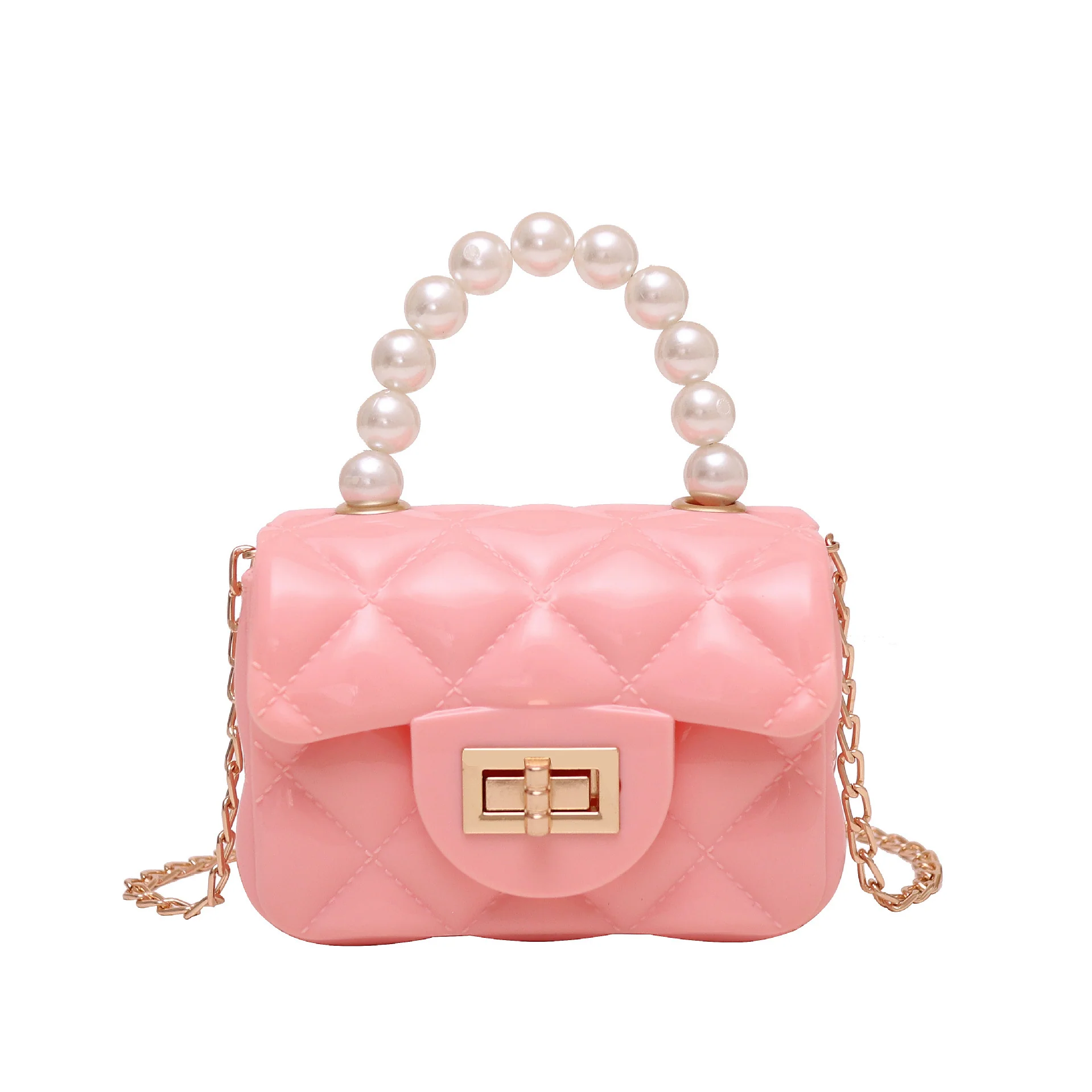 Sac à Main Carré avec Perles - Image 4