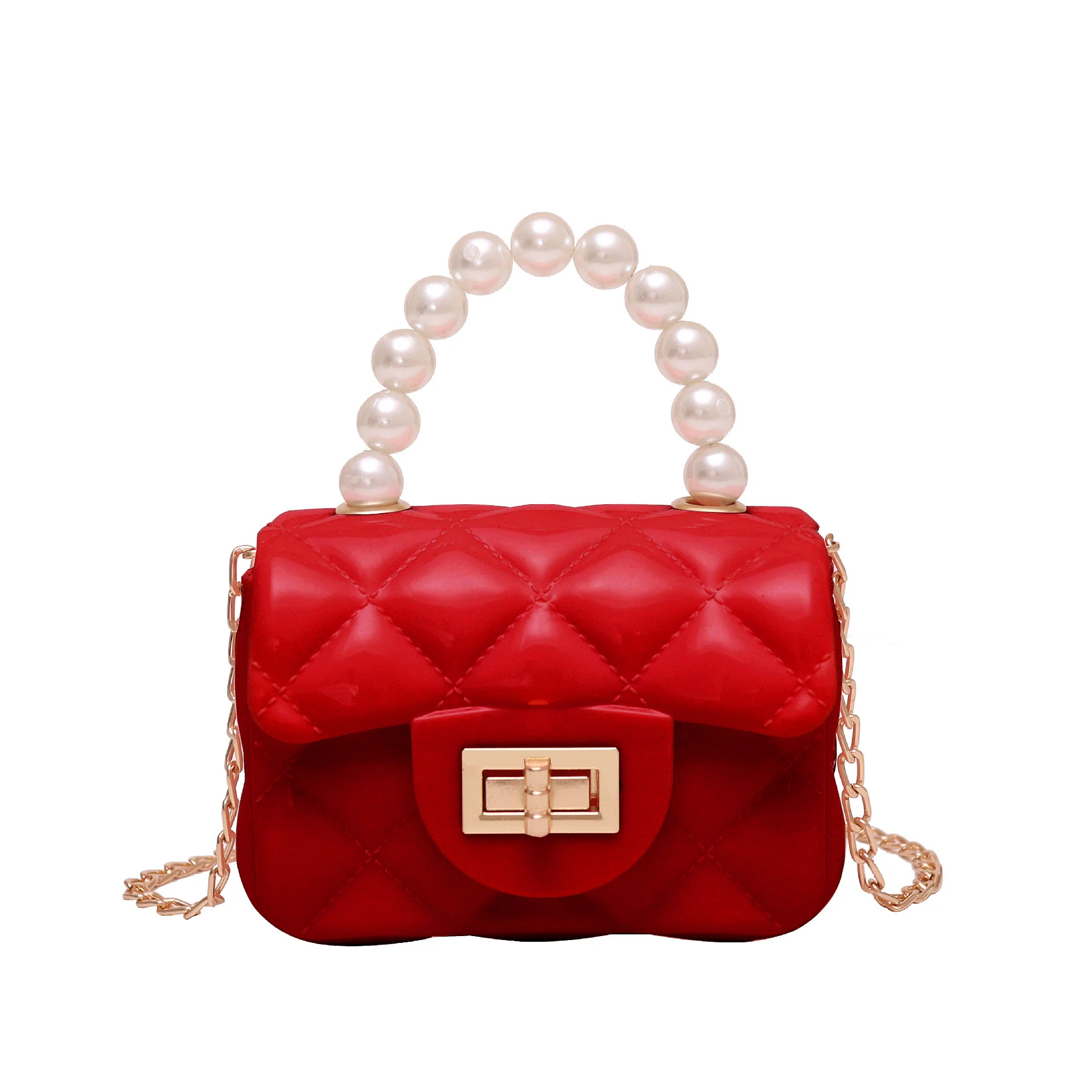 Sac à Main Carré avec Perles - Image 6